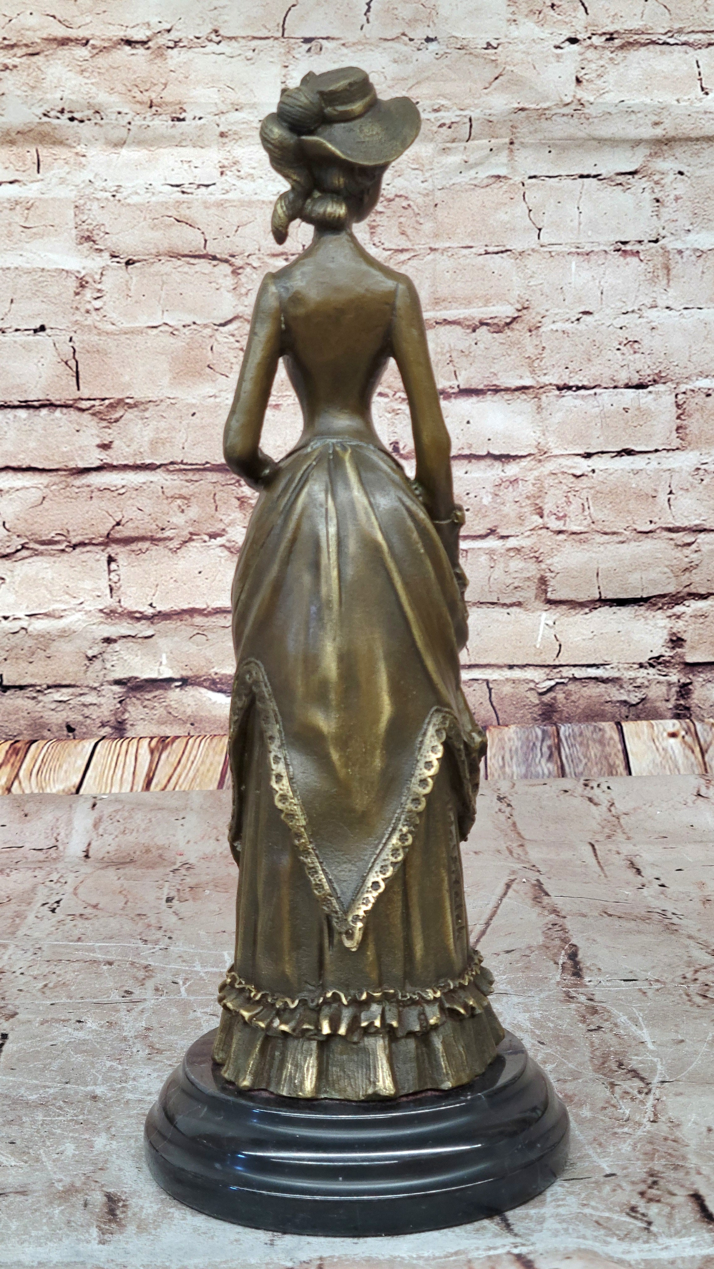 Handcrafted Art Nouveau Victorian Style Designer Bronze Home Office Decor