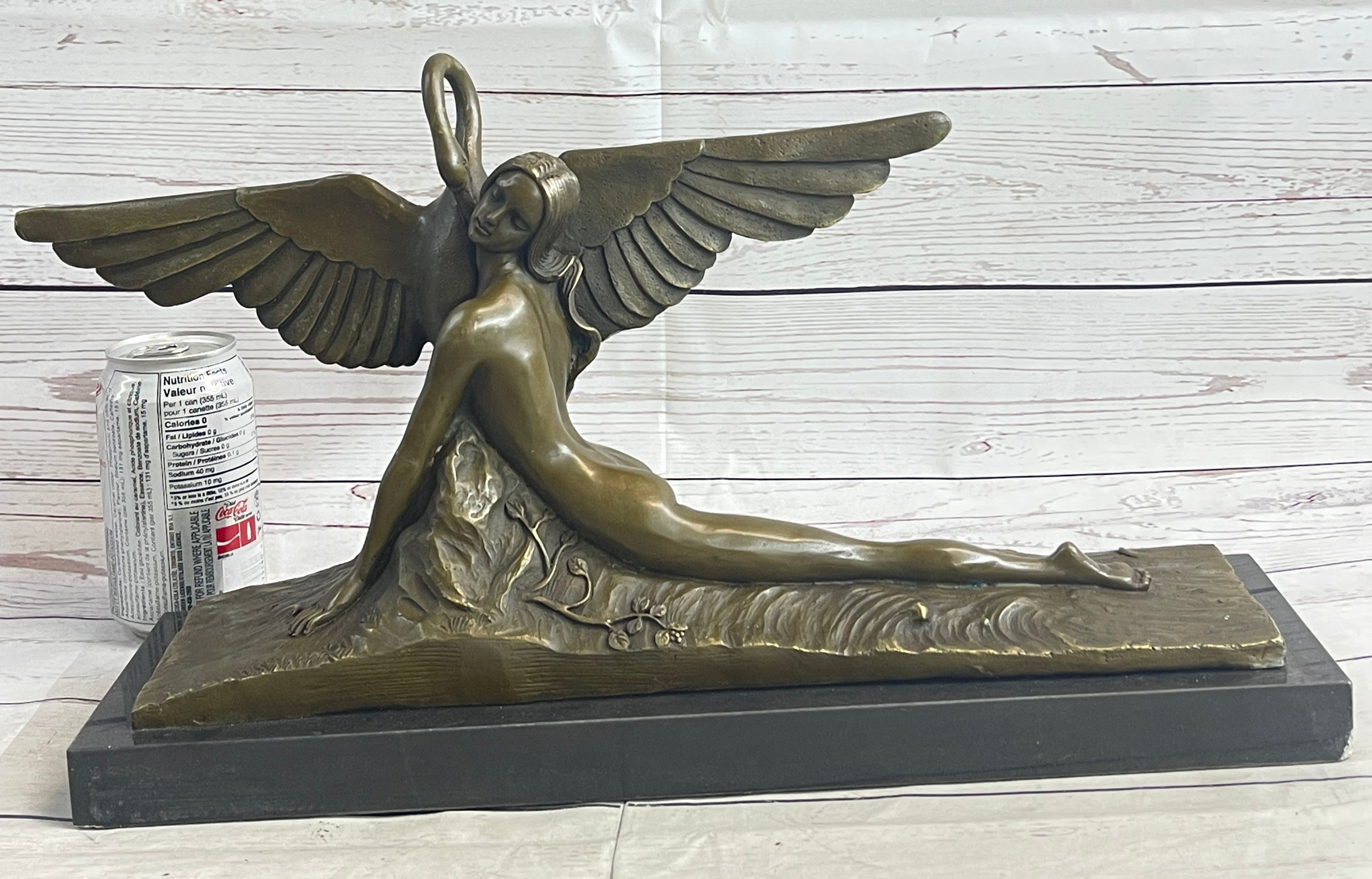 LEDA AND SWAN CLASSIC ARTWORK NUDE BRONZE SCULPTURE STATUE MYTHICAL GREEK GIFT