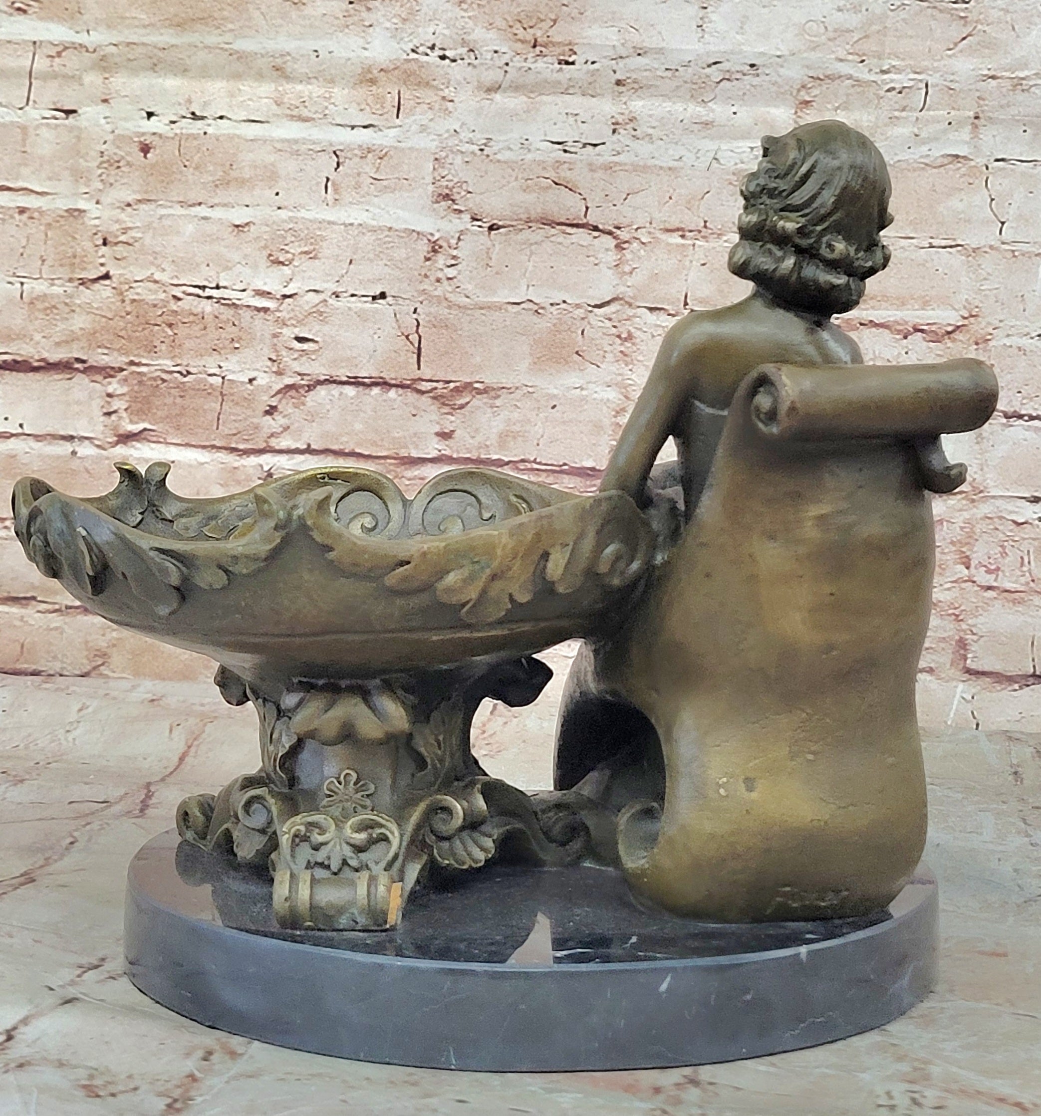 Handmade Large Lady Multi Purpose Bronze Sculpture Perfect Valentine Gift