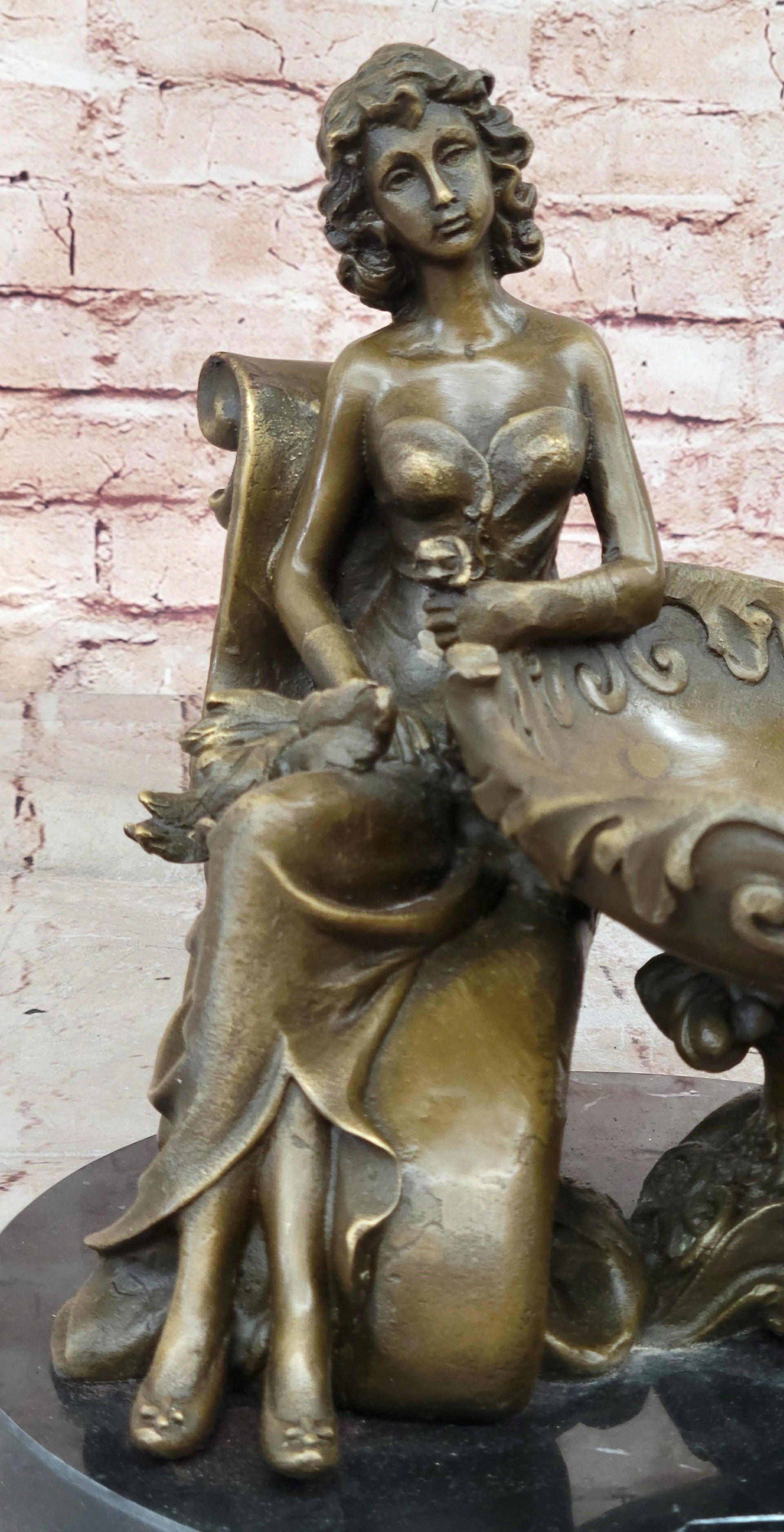 Handmade Large Lady Multi Purpose Bronze Sculpture Perfect Valentine Gift