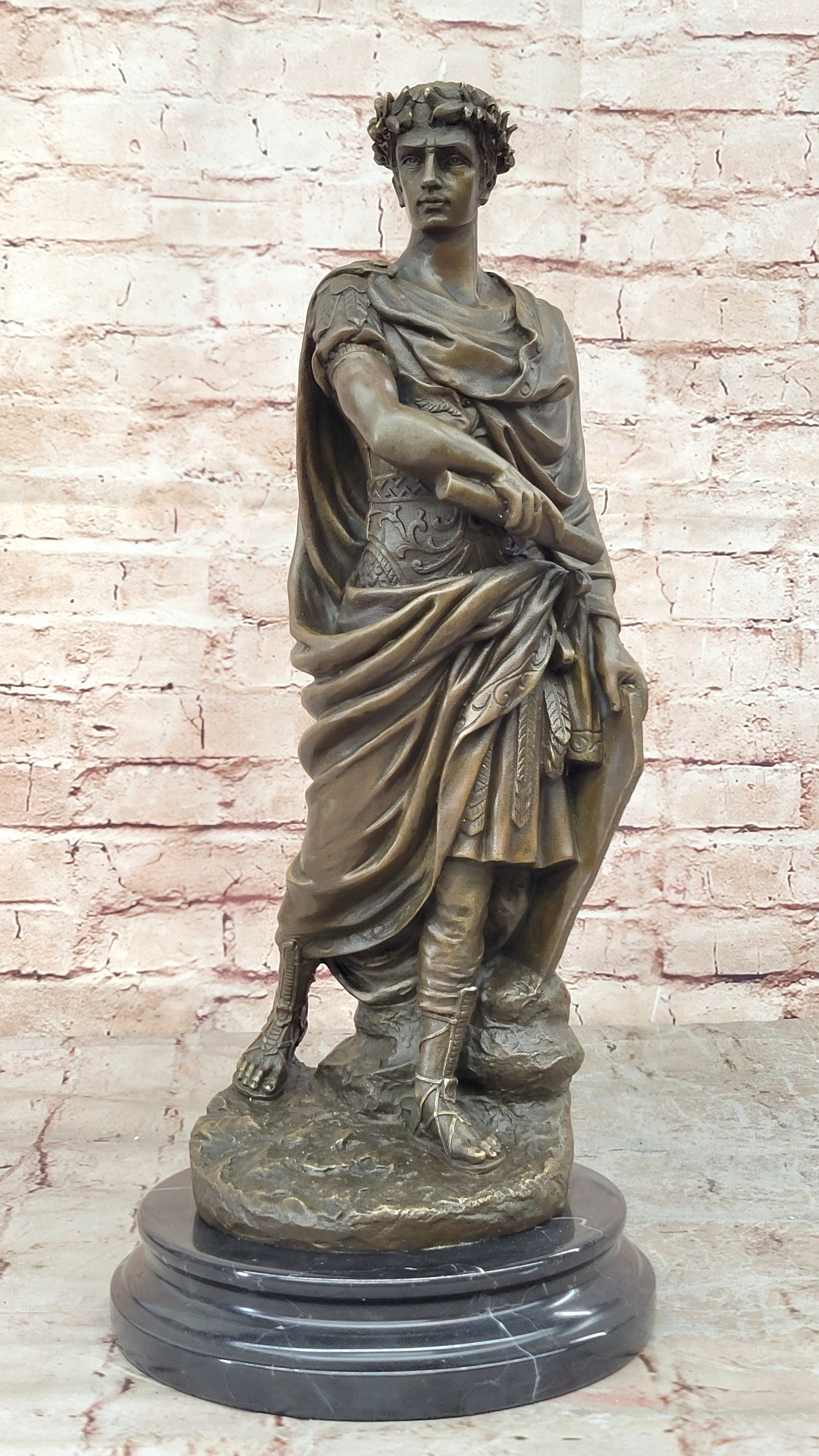 Caesar Vatican Italian Classic Art Portrait Bust Bronze Marble Statue Figurine