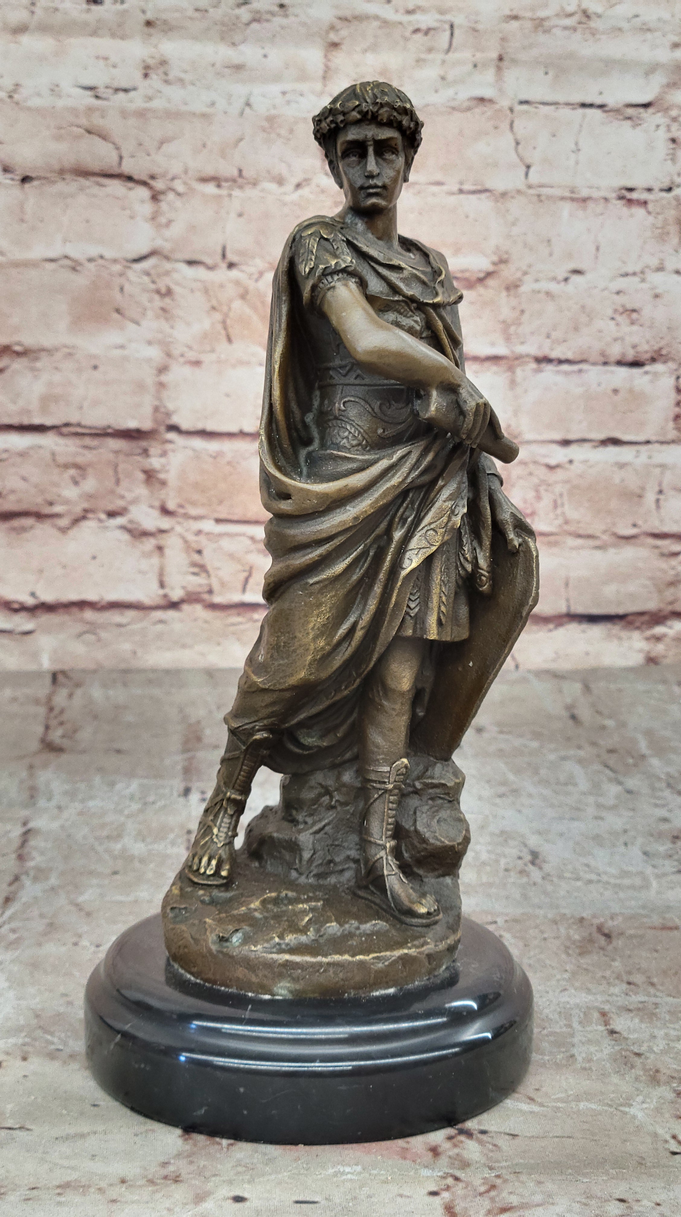 Handcrafted Detailed Julius Caesar Roman Emperor Made by Lost wax Method Bronze