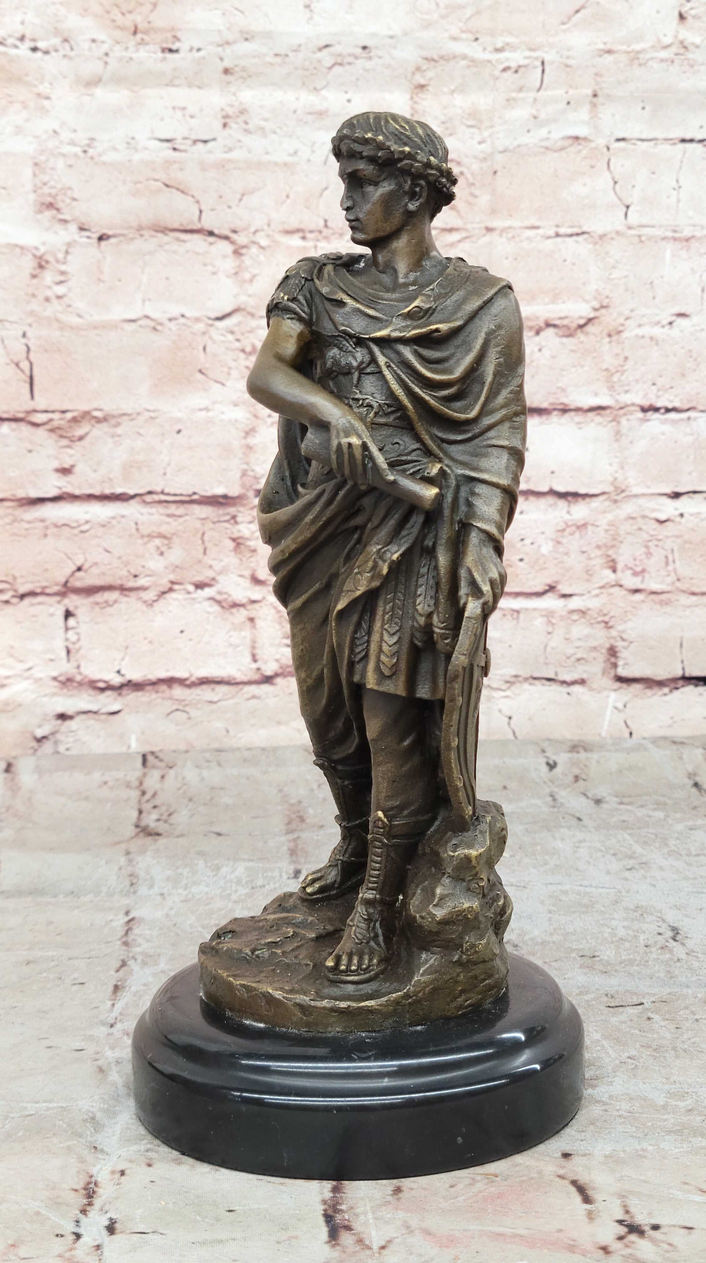 Handcrafted Detailed Julius Caesar Roman Emperor Made by Lost wax Method Bronze