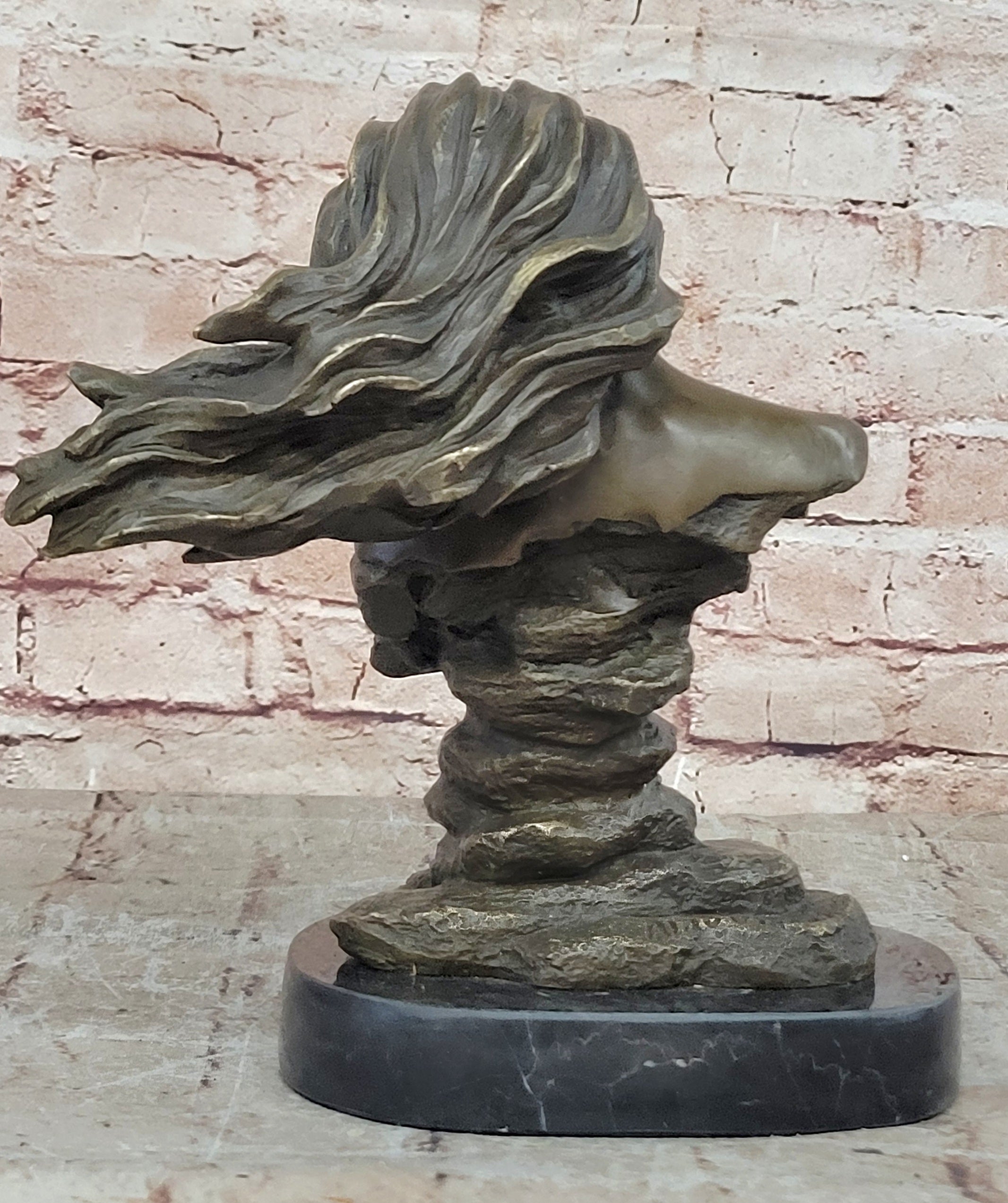 Mother Child Love Bronze Sculpture Handcrafted Figurine Figure Statue Art Deco