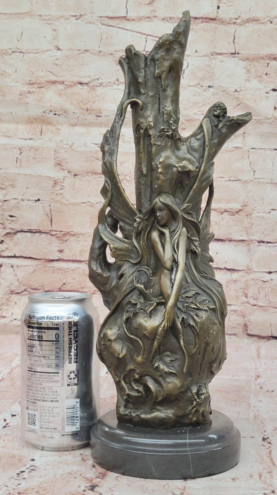 Art Nouveau bronze vase nude Lady France Paris Statue Figure Decor