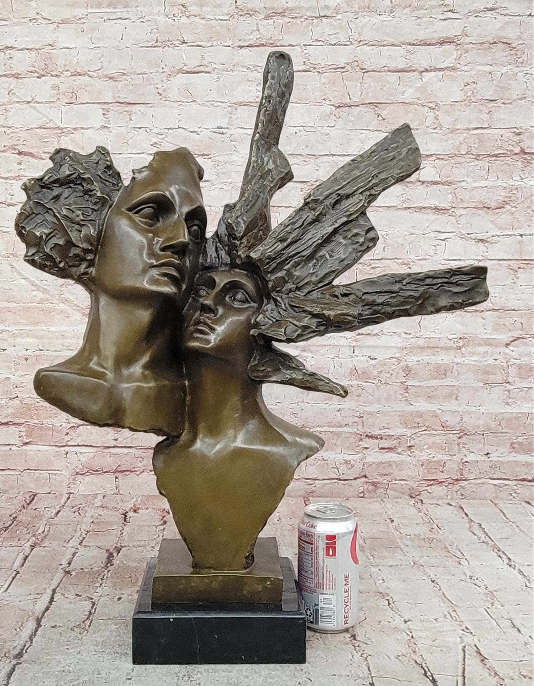 Christmas Perfect Gift Handcrafted Detailed Couple Bronze Sculpture Figurine