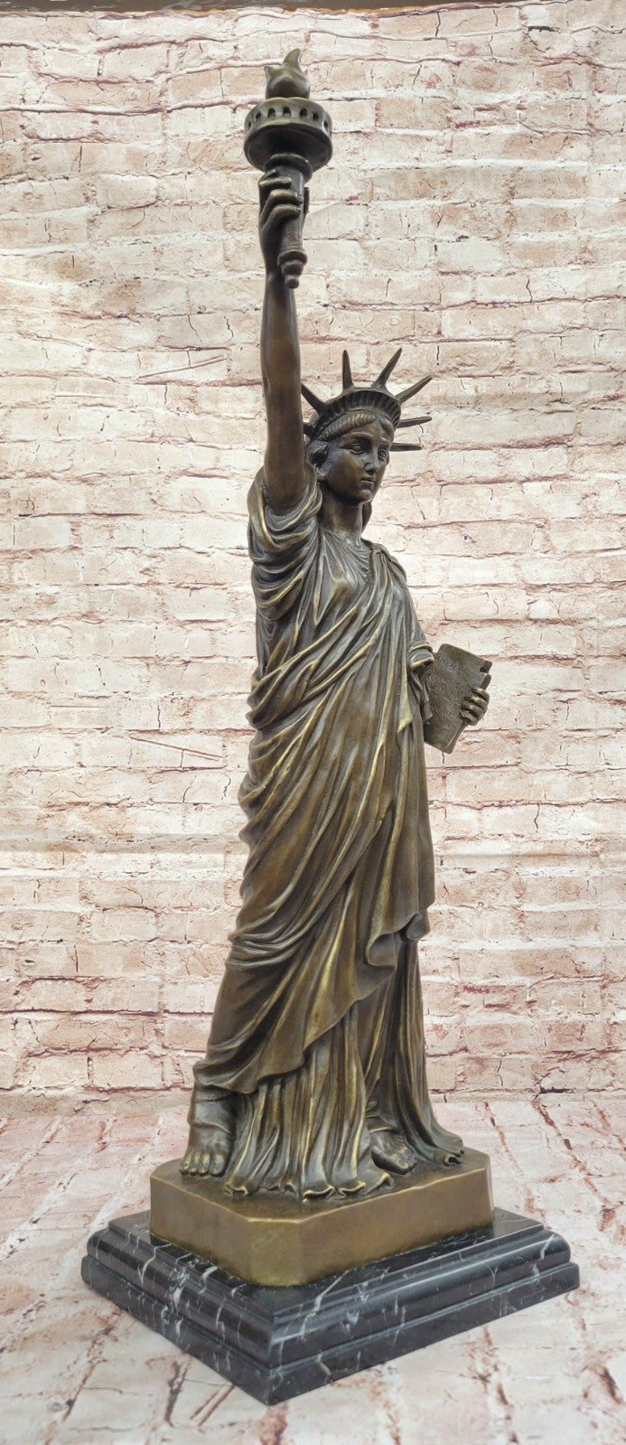 32" Massive Statue of Liberty New York Memorabilia Home Office Bronze Decor