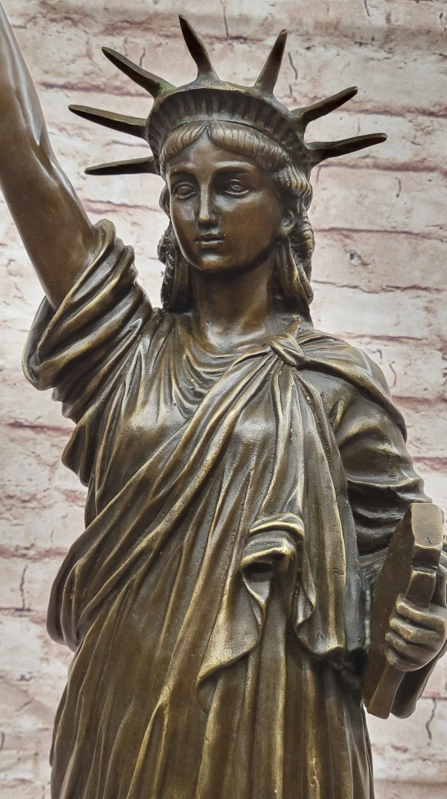 32" Massive Statue of Liberty New York Memorabilia Home Office Bronze Decor