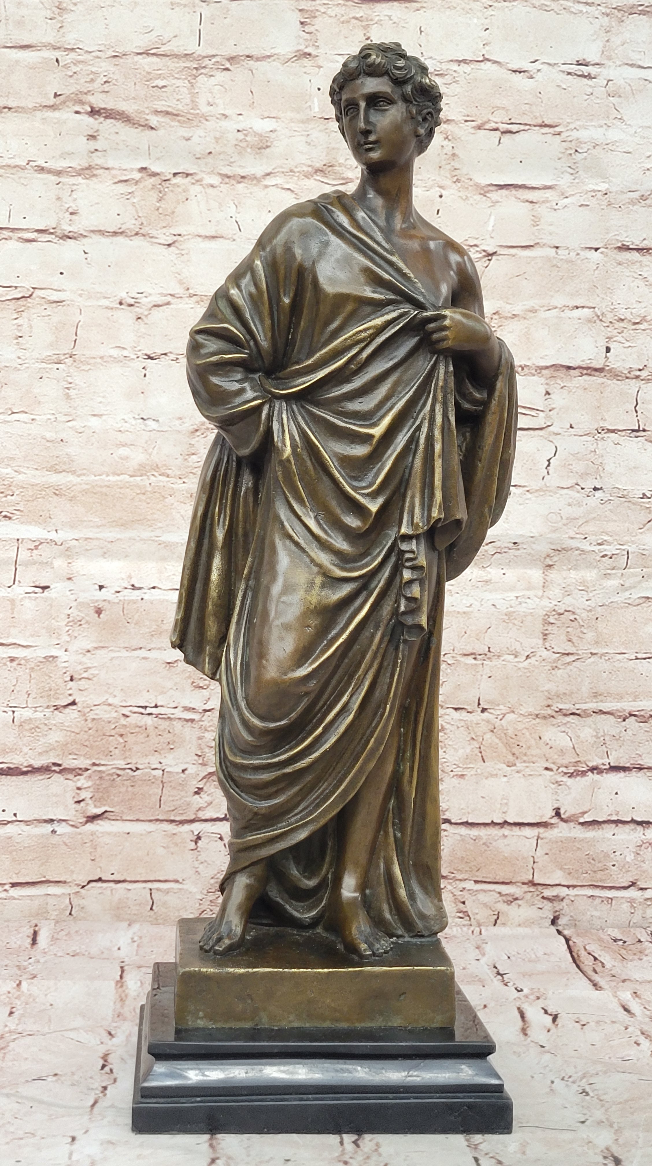 Handcrafted bronze sculpture SALE Marble Emperor Classicism Roman Ancient