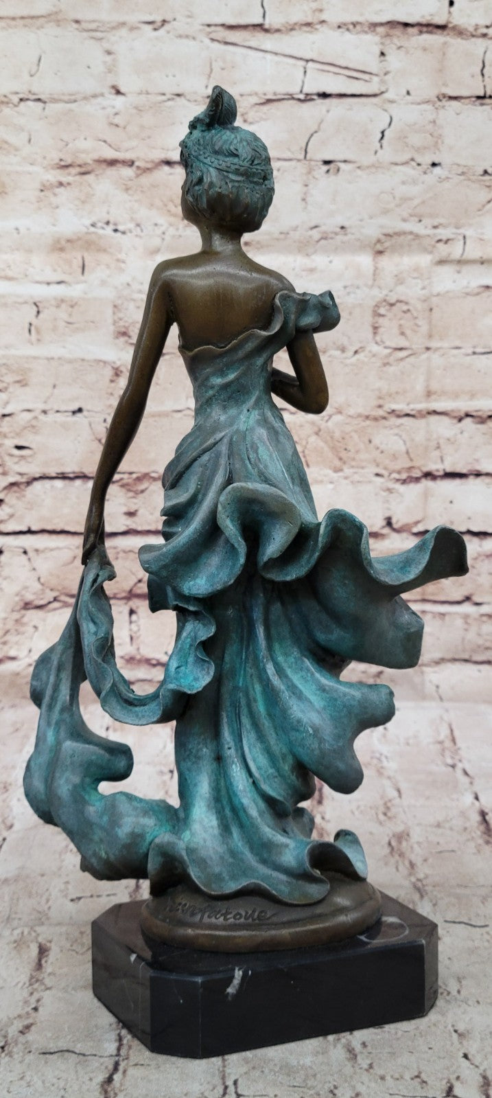 Exquisite Art Deco Flapper Dancer Bronze Figurine, Gatsby Era Memorabilia Decor