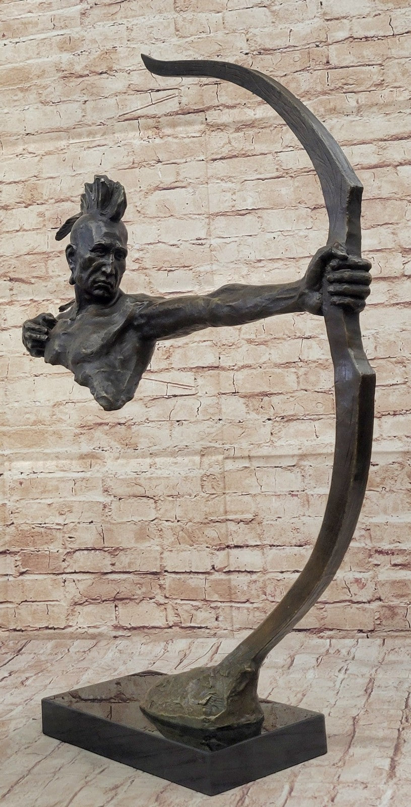 INDIAN CHIEF Bronze Sculpture Statue Art Warrior Spirit American Native Figure