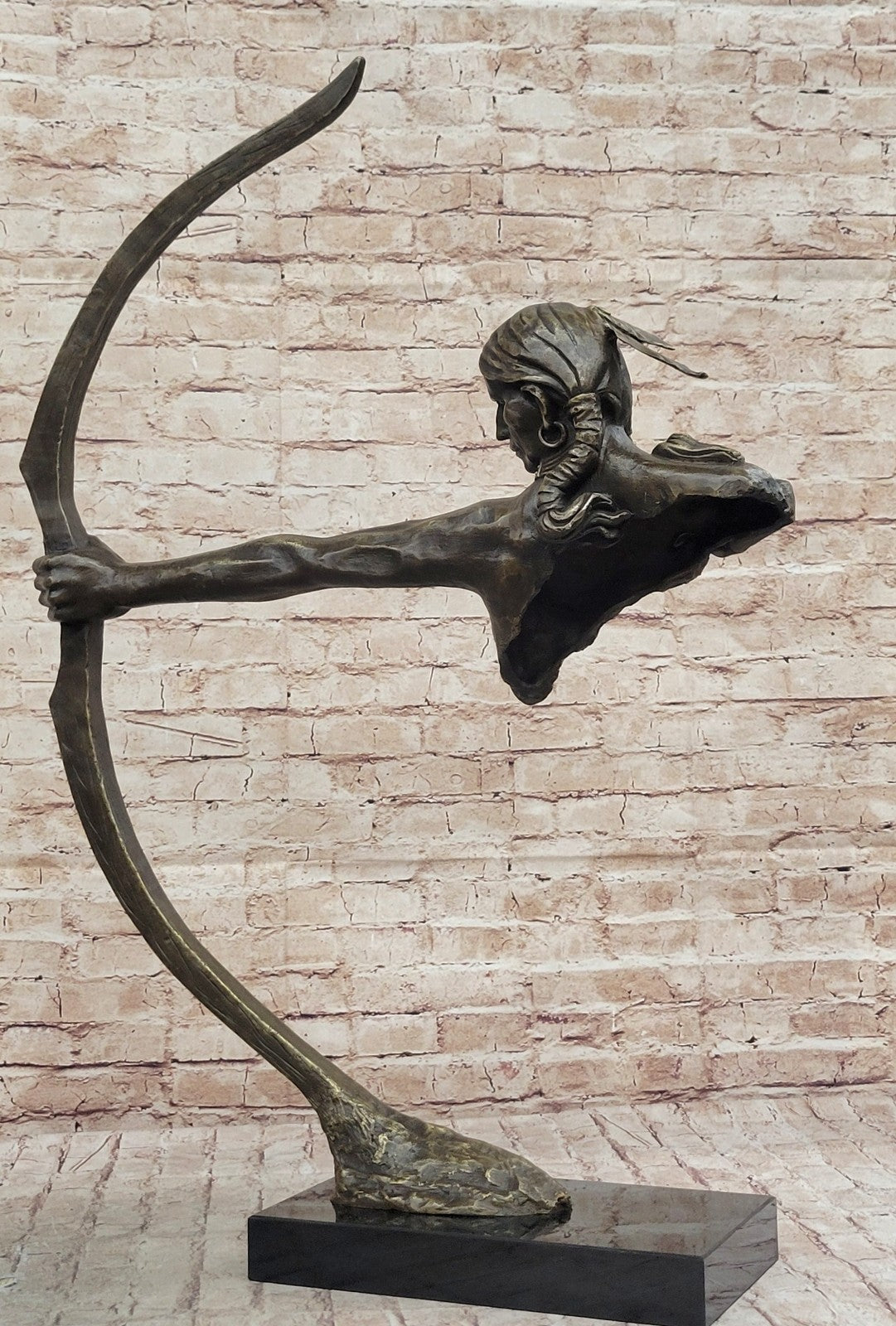 Bronze Indian Warrior Chief Statue – Native Mascot Kachina Tribe Art Sale