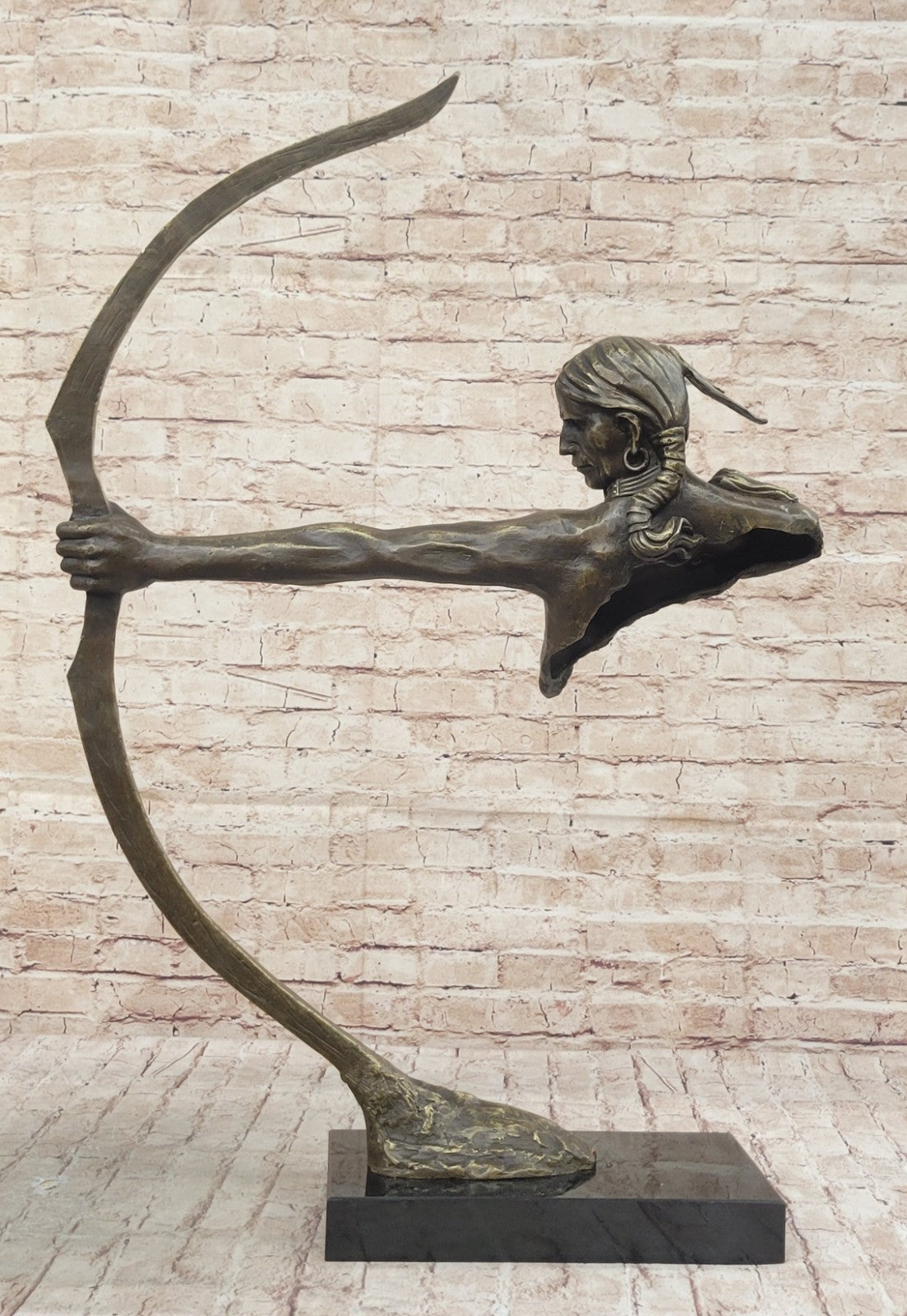 Bronze Indian Warrior Chief Statue – Native Mascot Kachina Tribe Art Sale