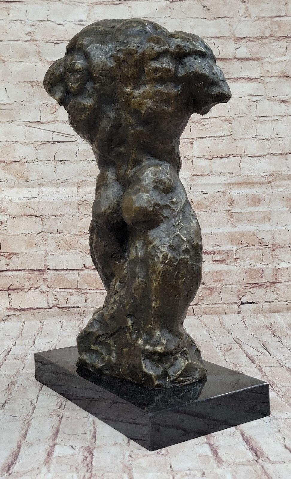 21" 100% Pure Bronze Body Builder Statue Trophy Sculpture Metal Art Male Statue