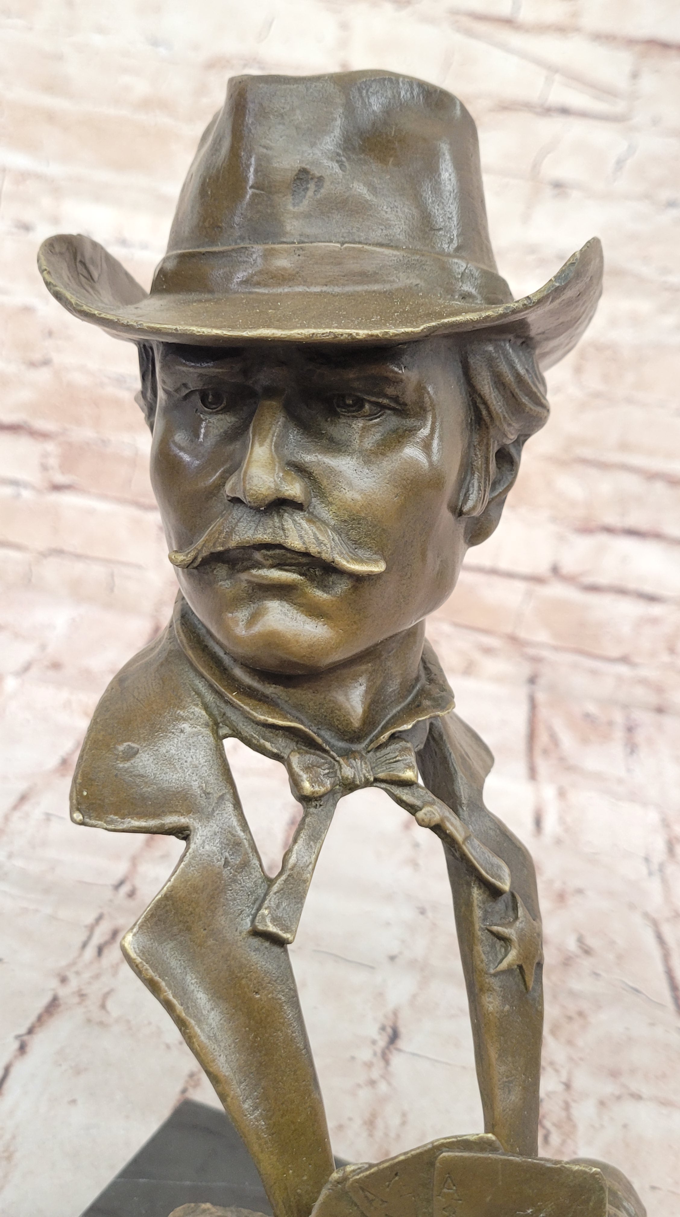 Art Deco Western Art Marshal Saloon Bronze Sculpture Classic Artwork Figurine