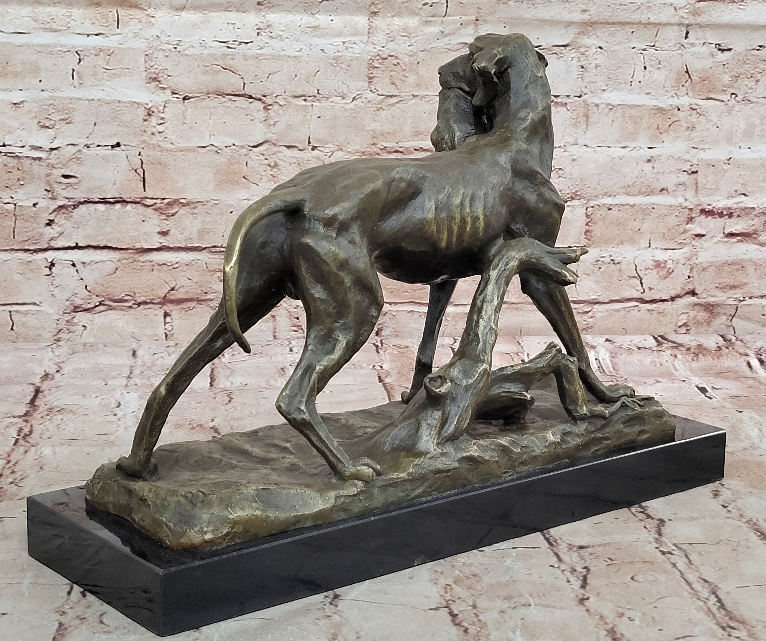 Real Bronze Metal Statue Retriever Hunting Dog Farm Friend Canine Sculpture Sale