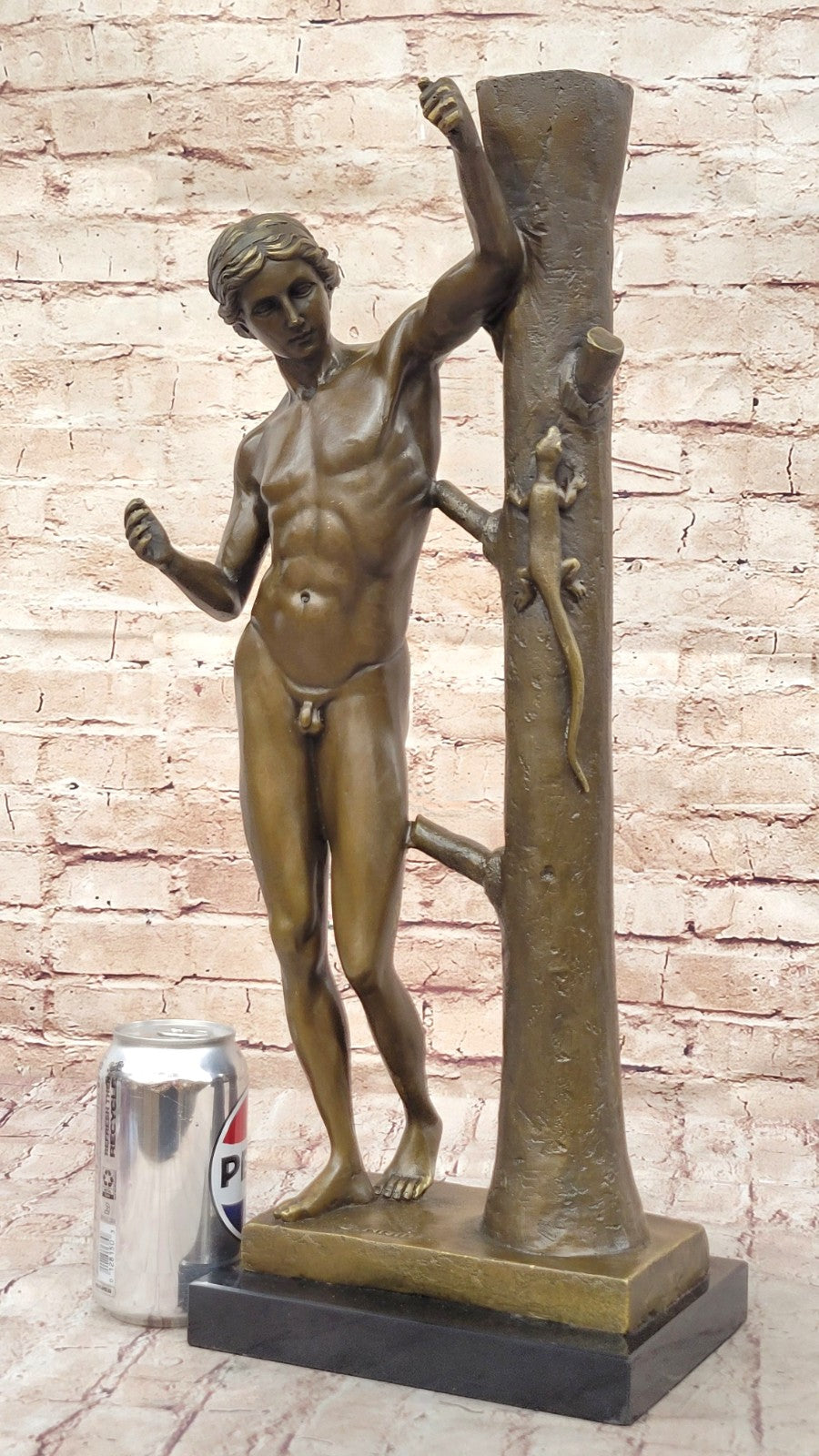FRENCH GRAND TOUR FIGURAL BRONZE OF A NUDE TORSO ON PEDESTAL NO RESERVE 