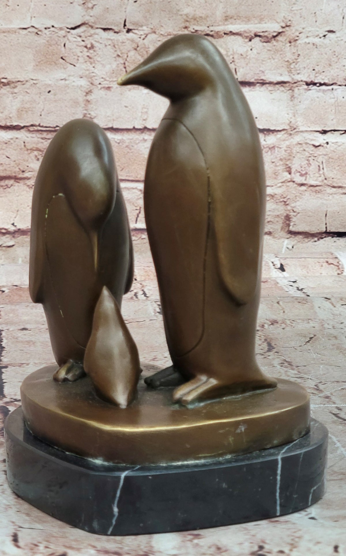 Handcrafted bronze sculpture SALE Abstract Milo By Trio Penguin