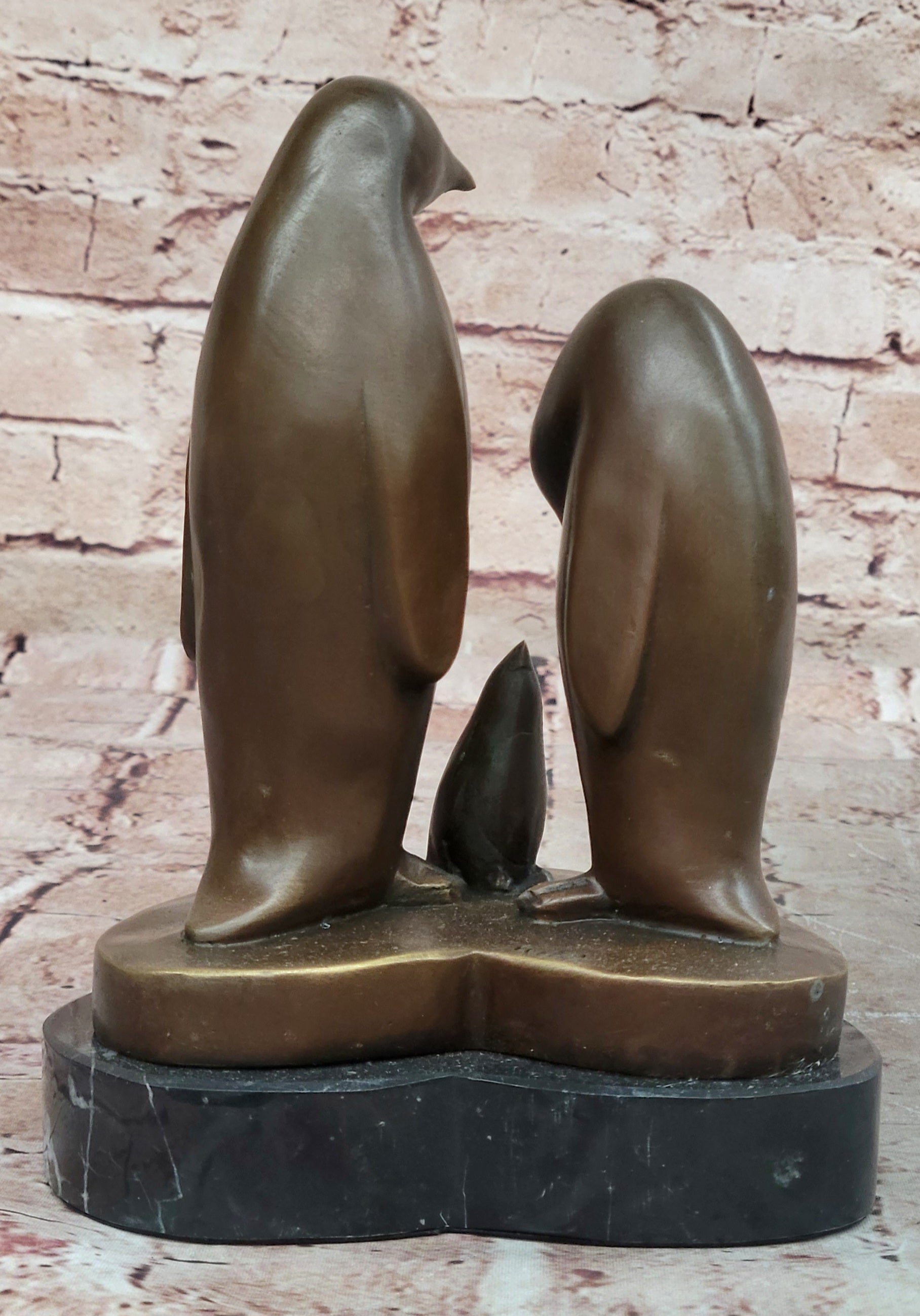 Handcrafted bronze sculpture SALE Abstract Milo By Trio Penguin