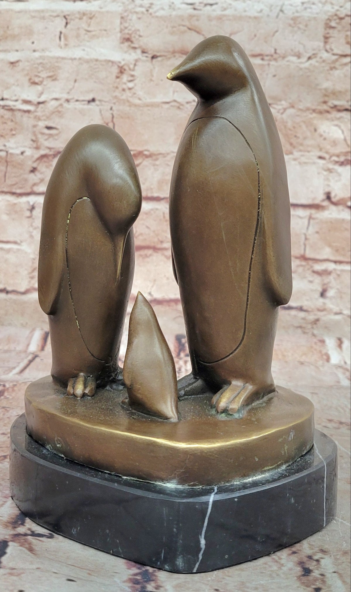 Handcrafted bronze sculpture SALE Abstract Milo By Trio Penguin