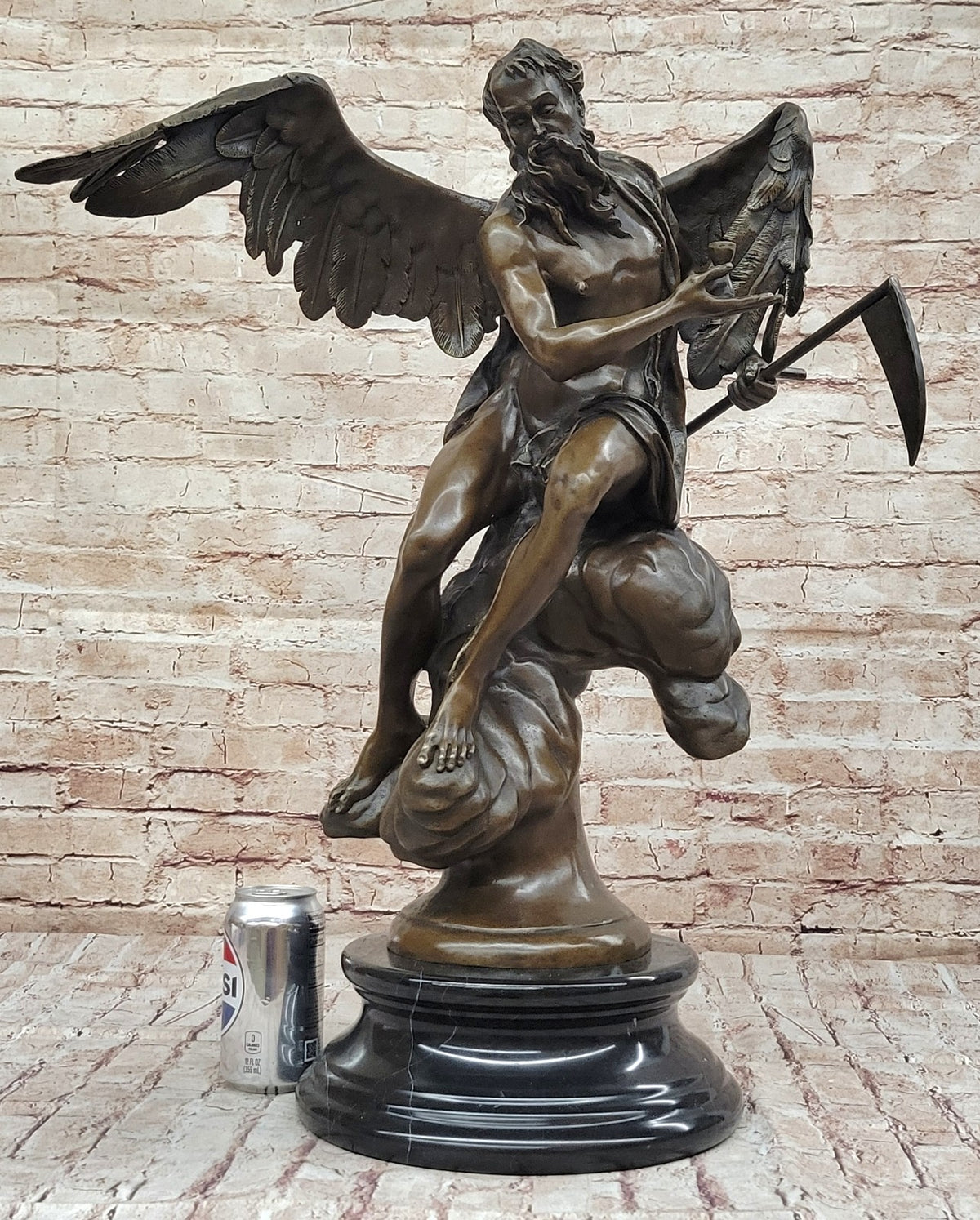 Custom Artwork GRIM REAPER Large Massive Figurine Sculpture -Genuine Bronze Art