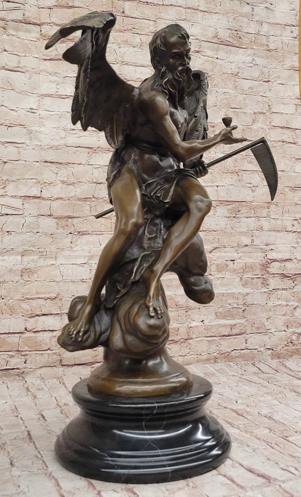 Custom Artwork GRIM REAPER Large Massive Figurine Sculpture -Genuine Bronze Art