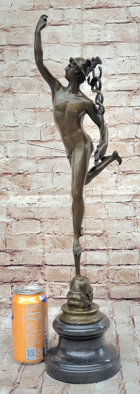 NUDE Bronze MERCURY Figure ANCIENT ROMAN Museum Quality Sculpture Figurine Decor
