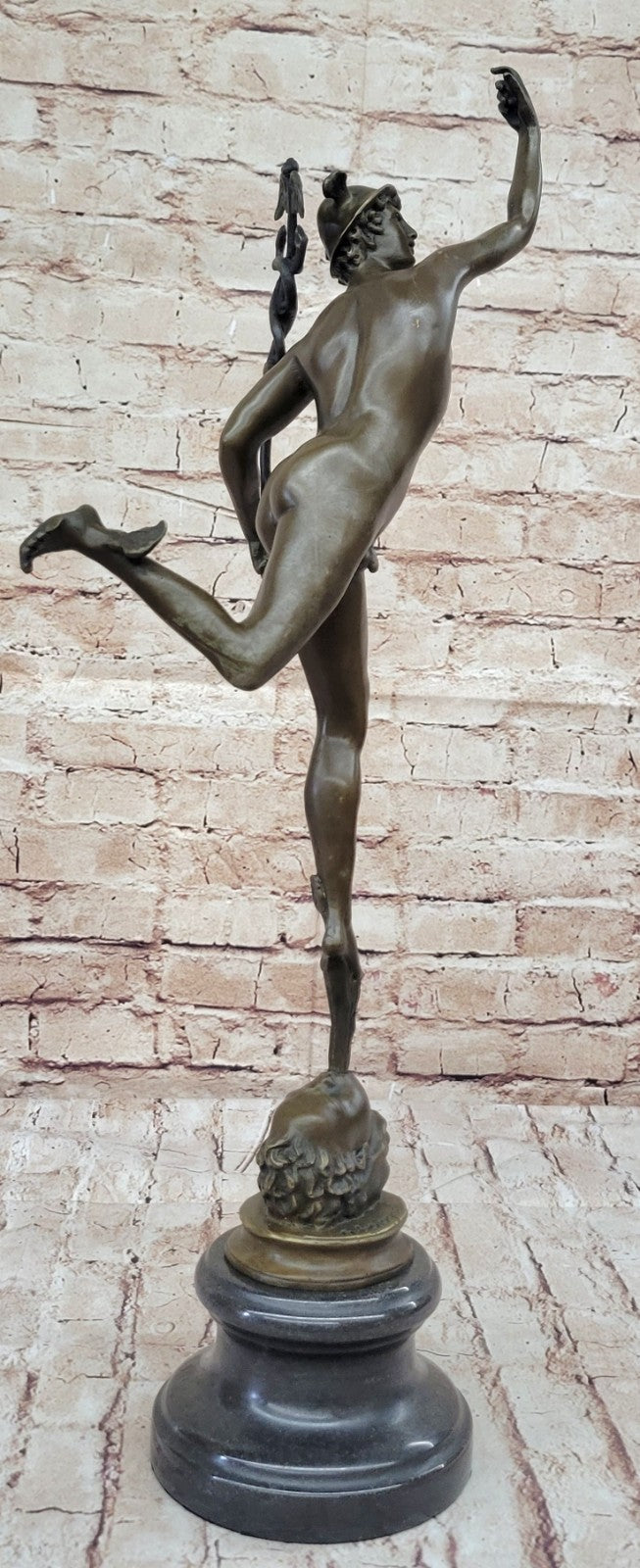 NUDE Bronze MERCURY Figure ANCIENT ROMAN Museum Quality Sculpture Figurine Decor