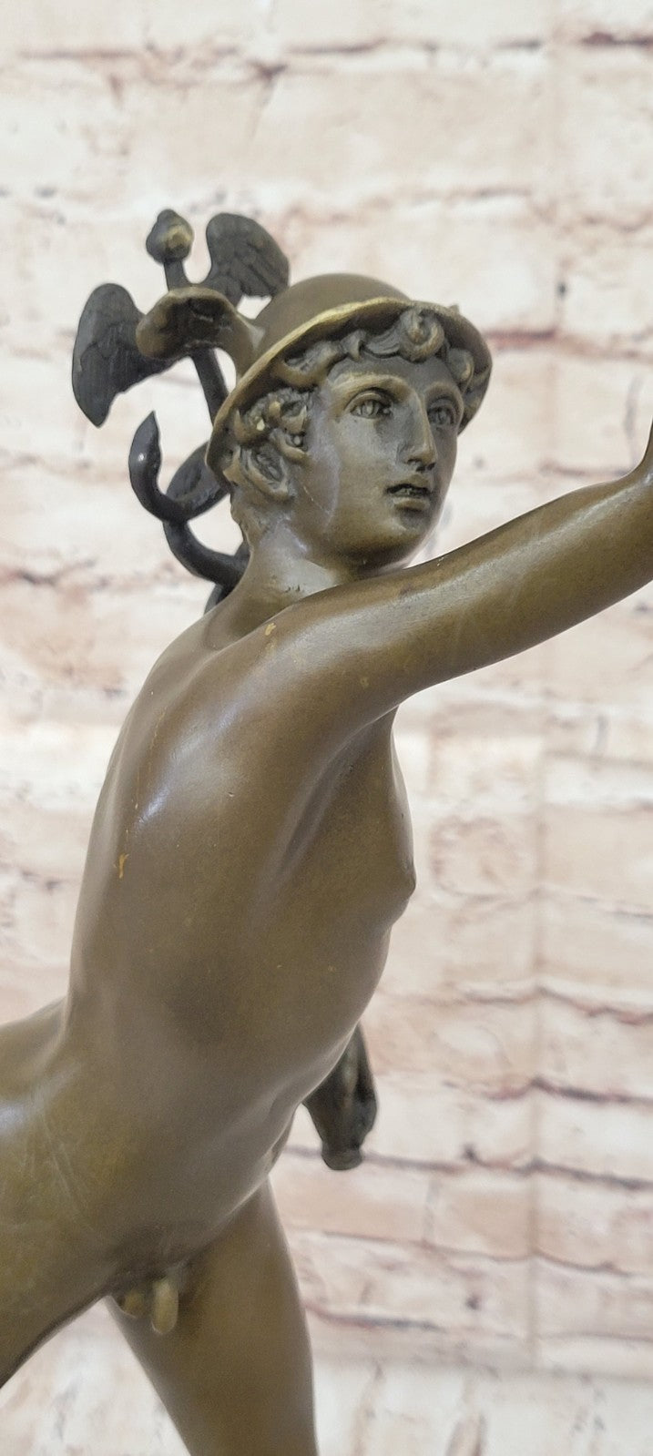 NUDE Bronze MERCURY Figure ANCIENT ROMAN Museum Quality Sculpture Figurine Decor