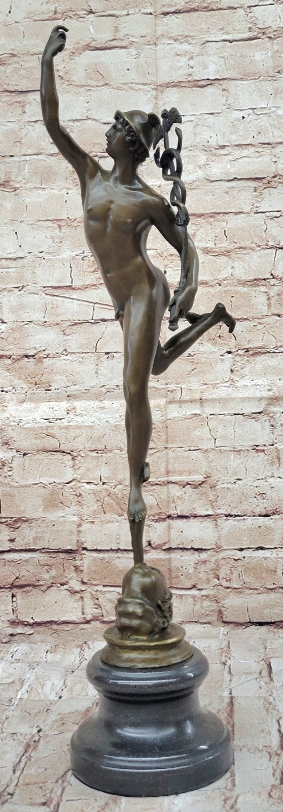 NUDE Bronze MERCURY Figure ANCIENT ROMAN Museum Quality Sculpture Figurine Decor
