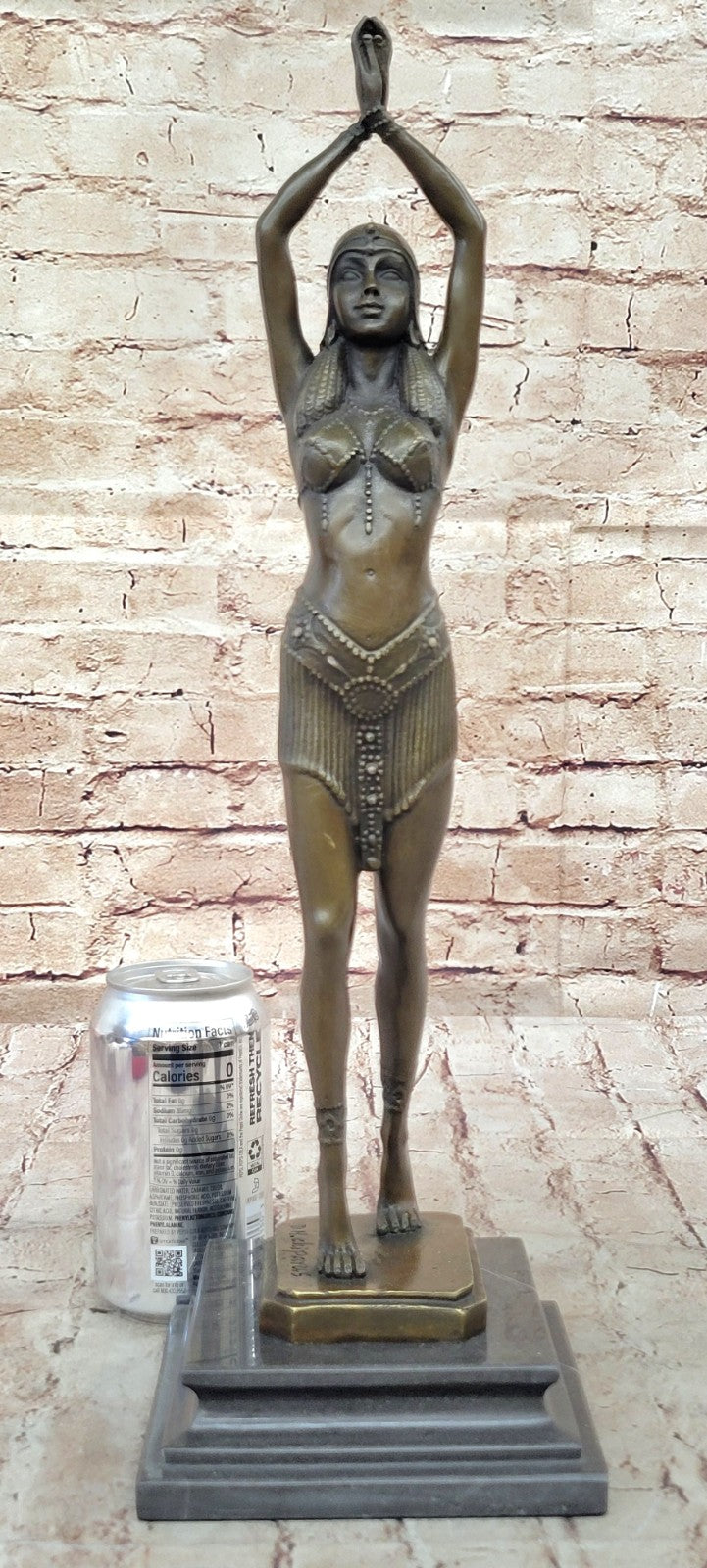 Vintage Chiparus Egyptian Dancer Art Nouveau Real Bronze Figurine LARGE