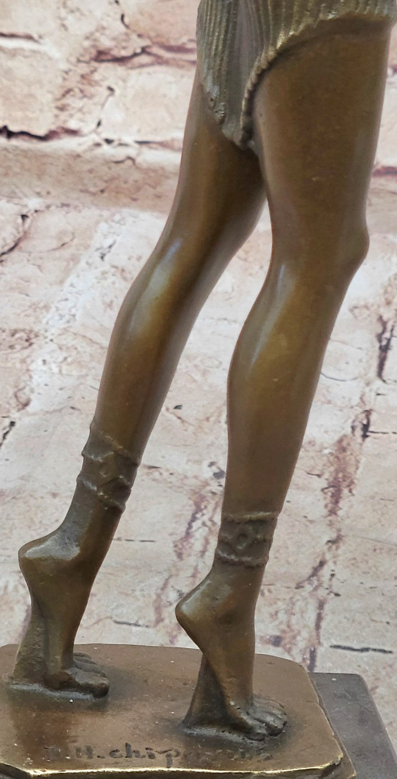 Vintage Chiparus Egyptian Dancer Art Nouveau Real Bronze Figurine LARGE