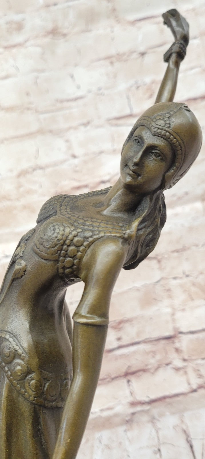BRONZE SCULPTURE AFTER CHIPARUS CHORUS DANCER SIGNED ART DECOR FIGURINE FIGURE