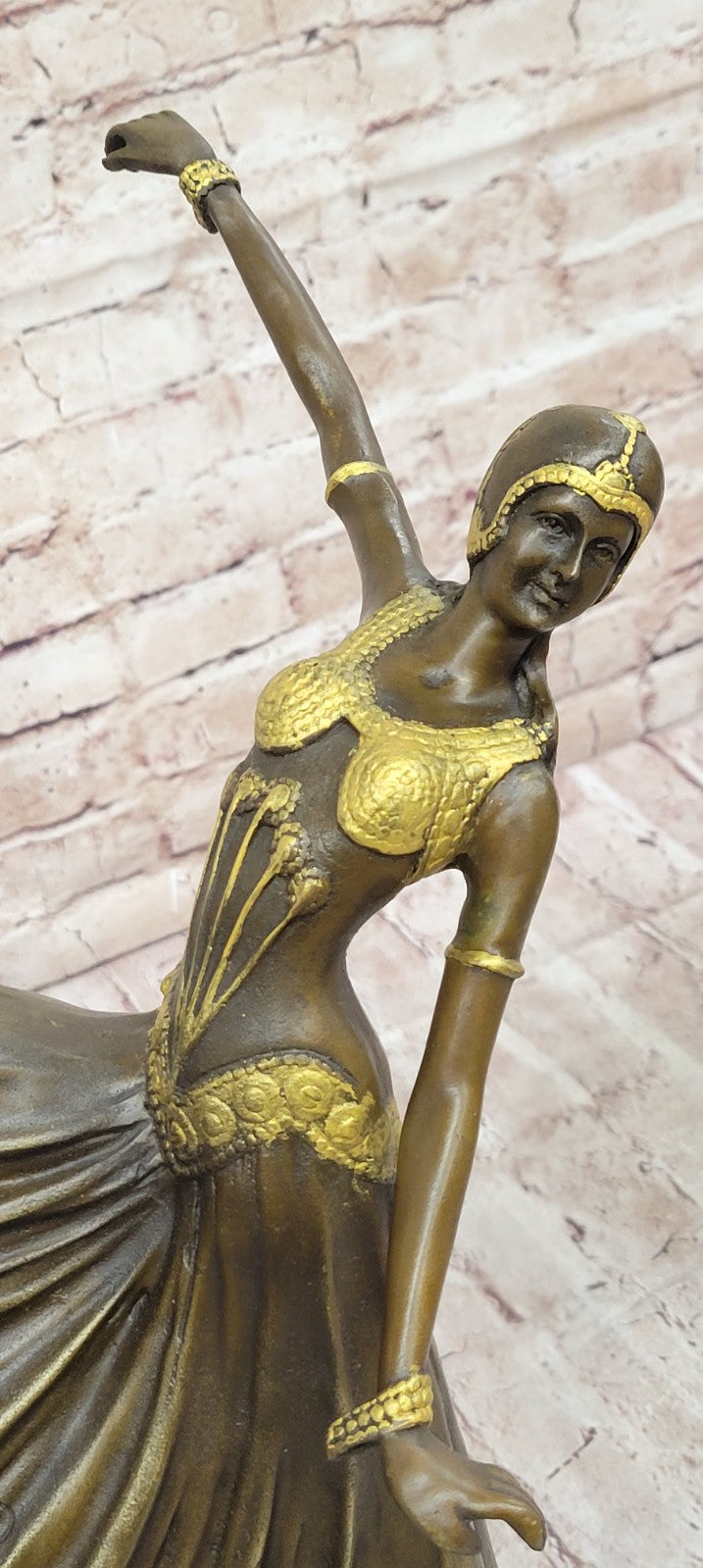 Solid Bronze Chiparus Dancer Sculpture: Fine Art Deco Home Decor Piece Figure