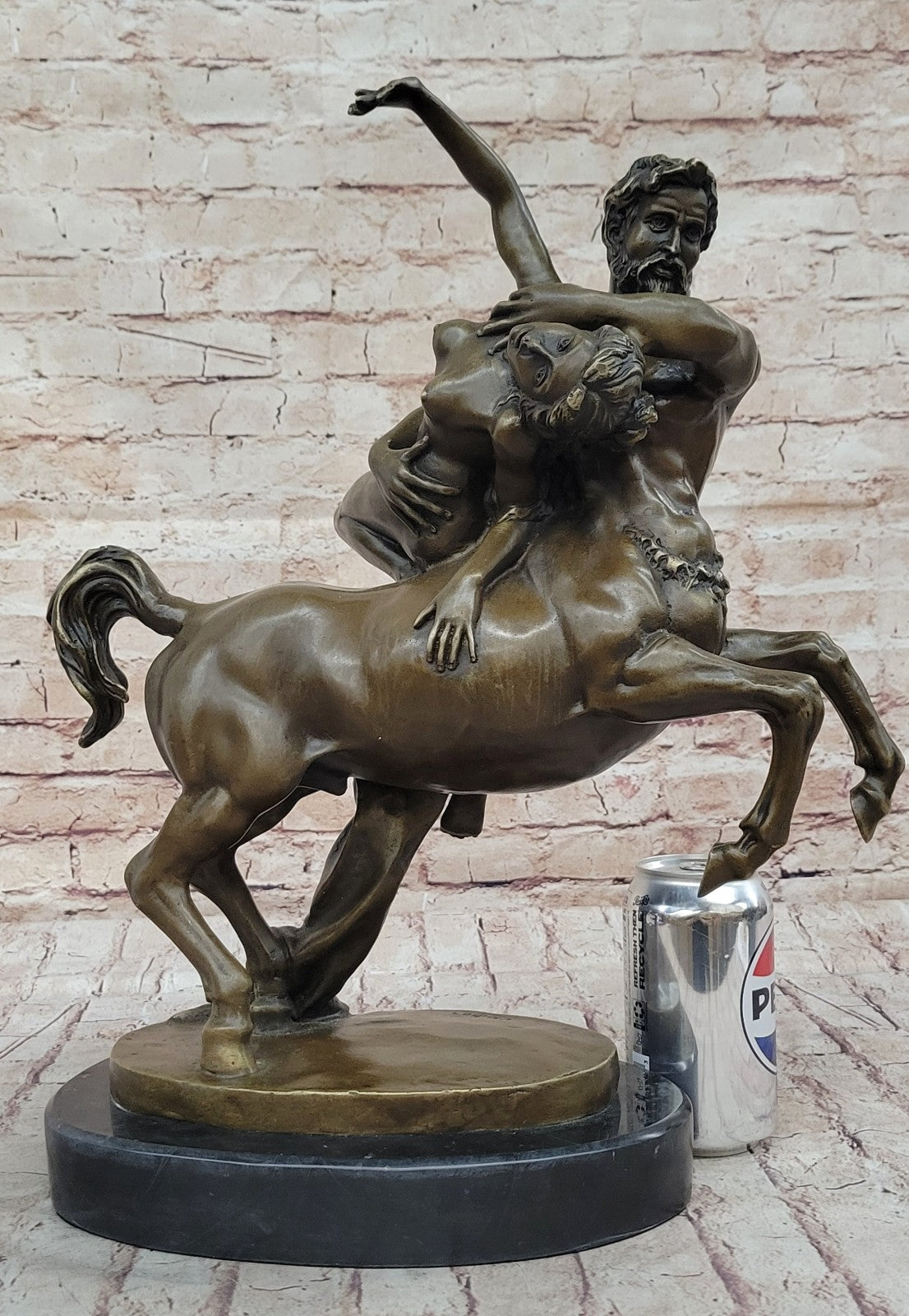 Handcrafted bronze sculpture SALE Woman Nude Abducting Centaurs Clodion