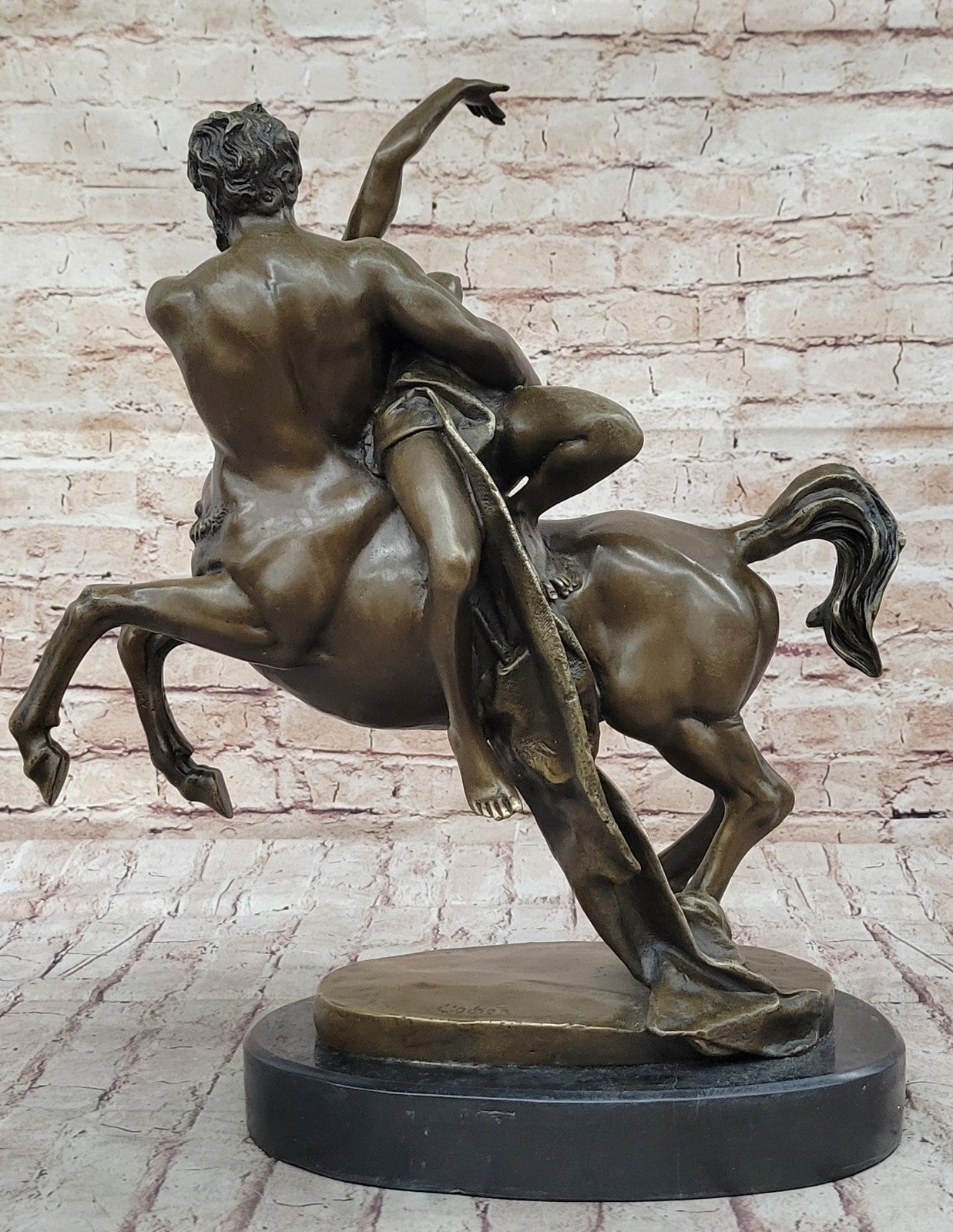 Handcrafted bronze sculpture SALE Woman Nude Abducting Centaurs Clodion
