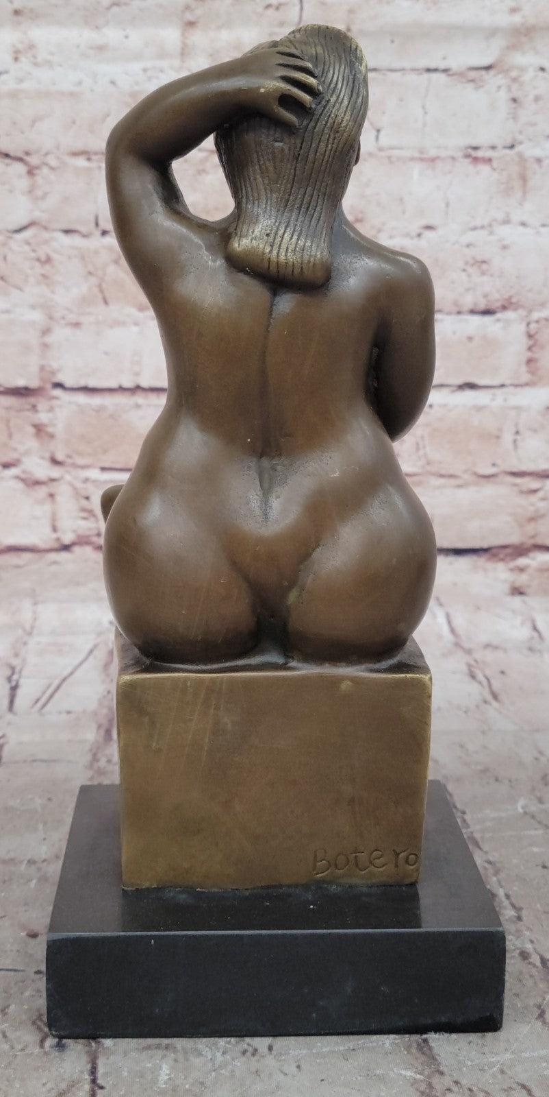 Hot Abstract Sexy Girl Tribute to Botero Style Bronze Sculpture Home Nude Décor