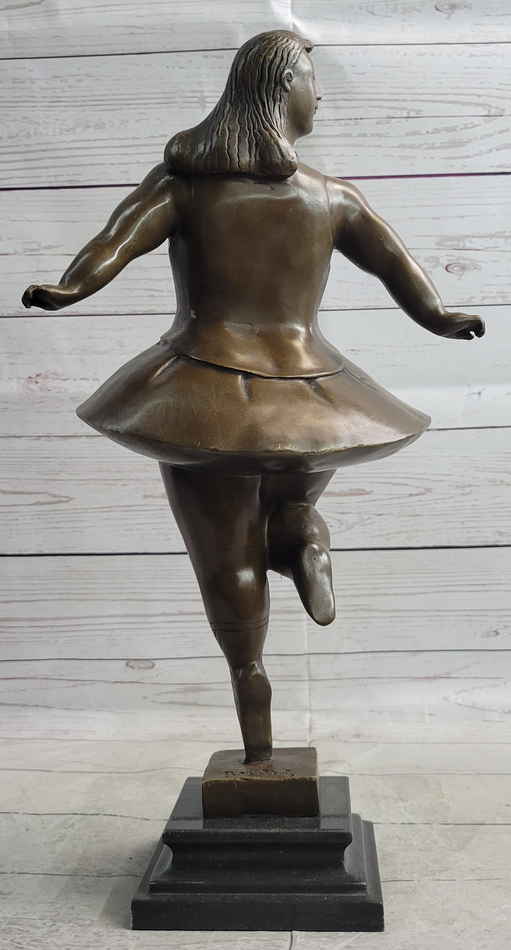 Collectible Art bronze sculpture Contemporary Abstract `Botero` Marble Figurine