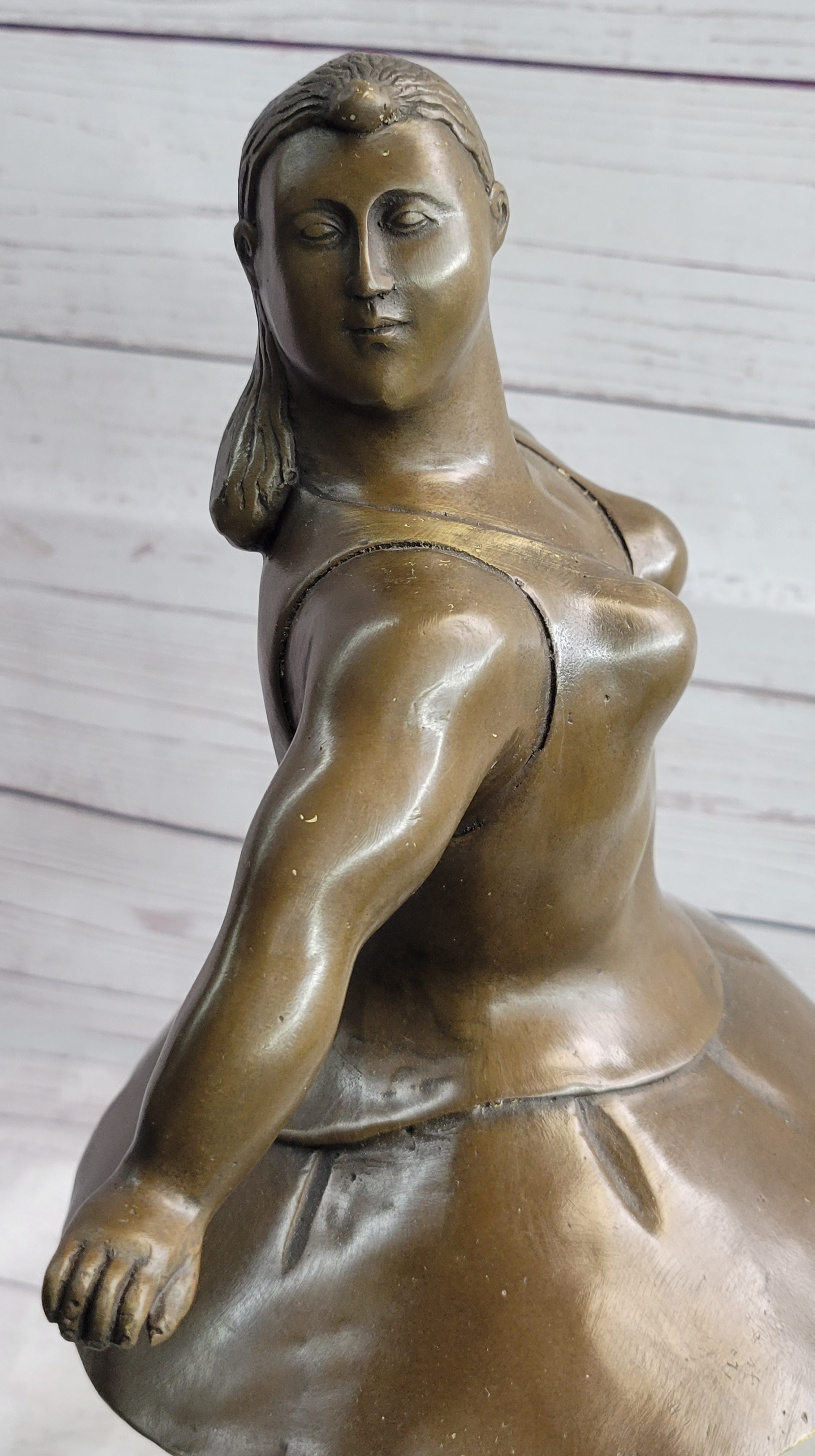 Collectible Art bronze sculpture Contemporary Abstract `Botero` Marble Figurine