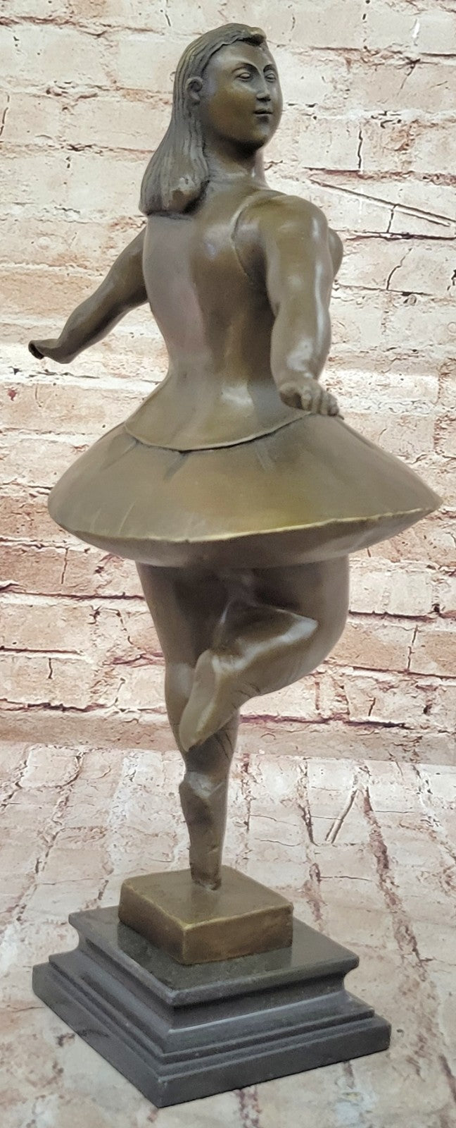 Collectible Art bronze sculpture Contemporary Abstract `Botero` Marble Figurine
