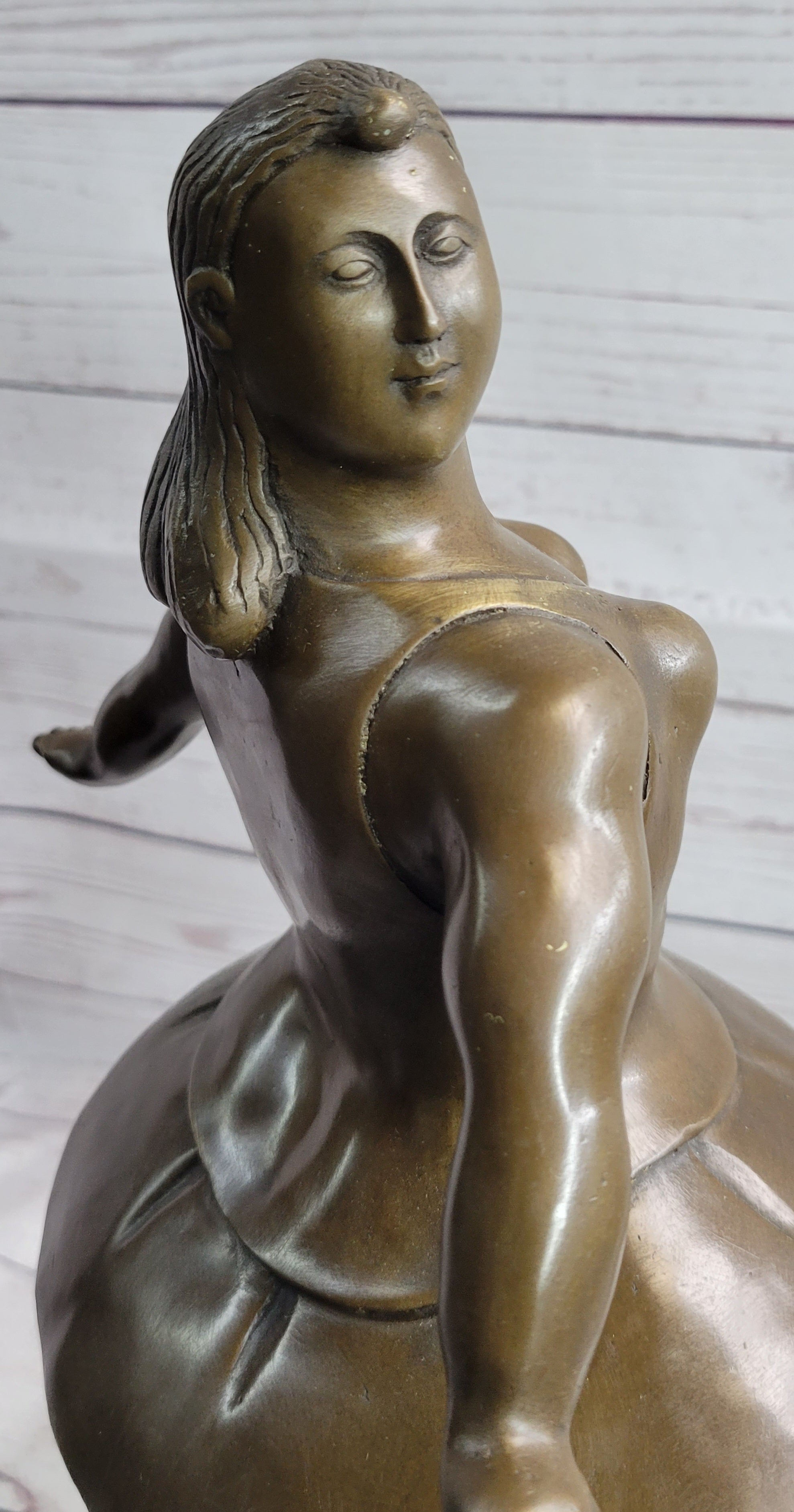 Collectible Art bronze sculpture Contemporary Abstract `Botero` Marble Figurine