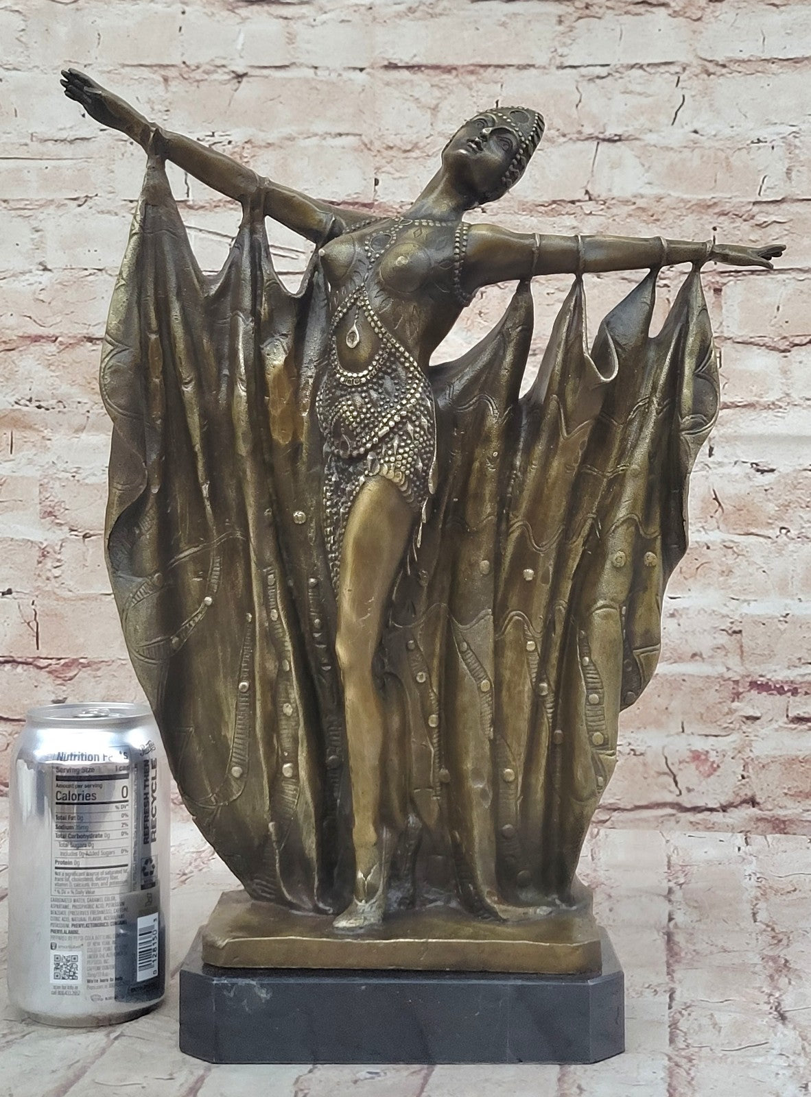 WONDER CHIPARUS WOMAN DANCER NUDE BRONZE STATUE SCULPTURE FIGURE FIGURINE ART