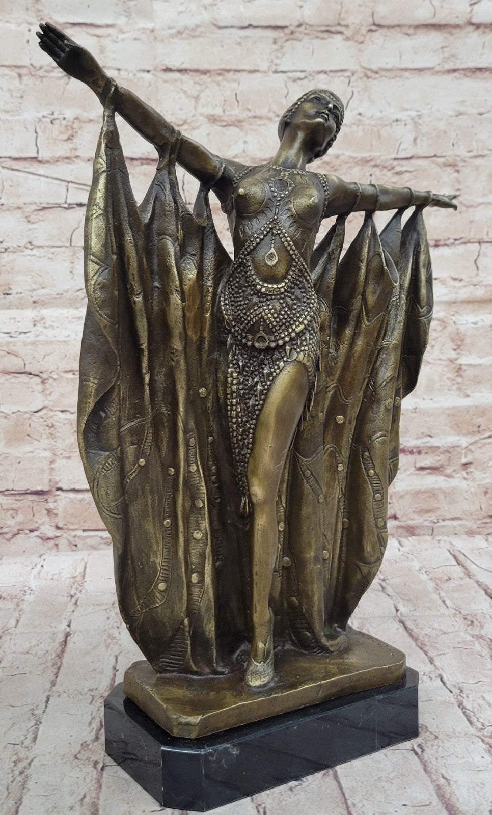 WONDER CHIPARUS WOMAN DANCER NUDE BRONZE STATUE SCULPTURE FIGURE FIGURINE ART