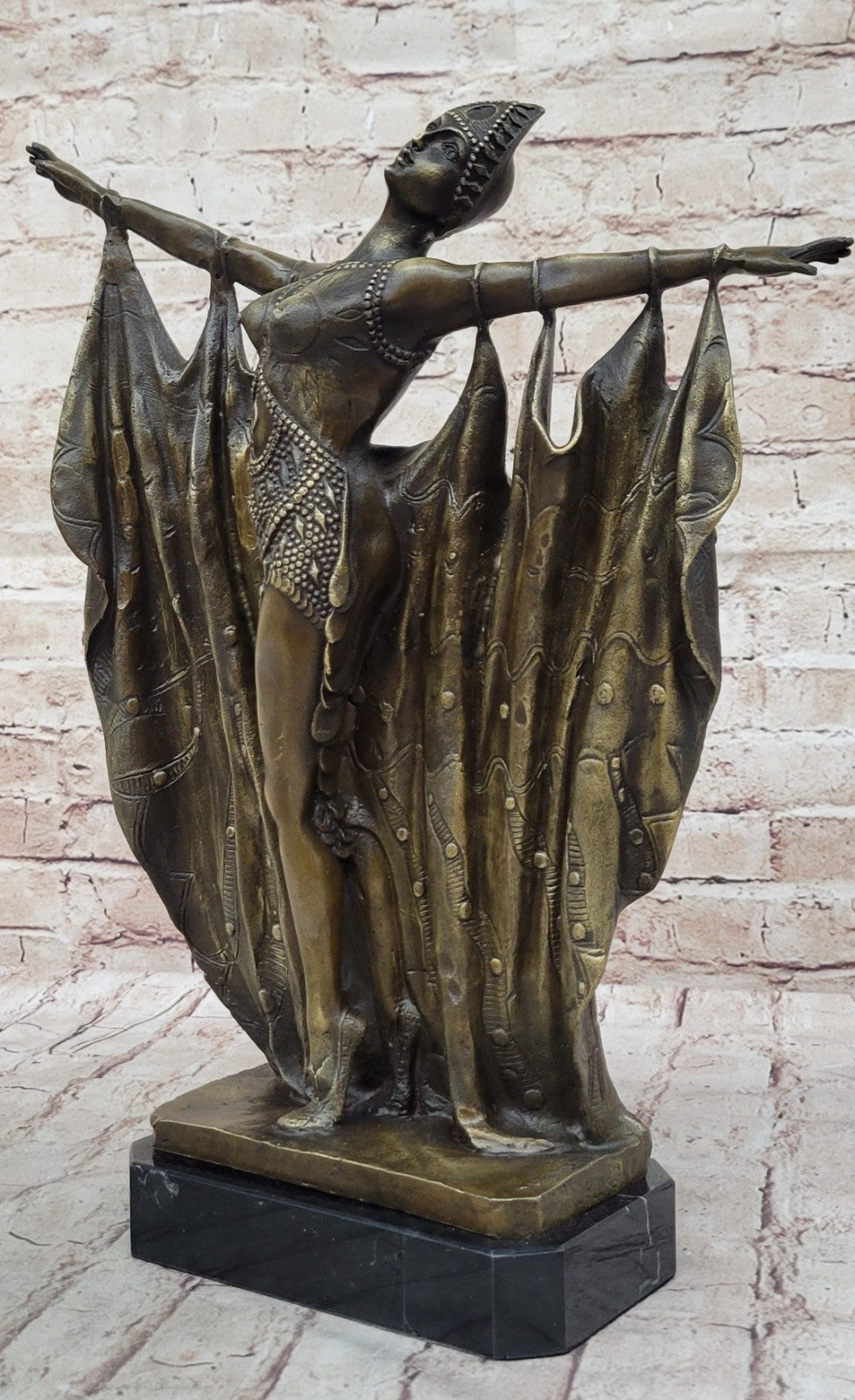 WONDER CHIPARUS WOMAN DANCER NUDE BRONZE STATUE SCULPTURE FIGURE FIGURINE ART