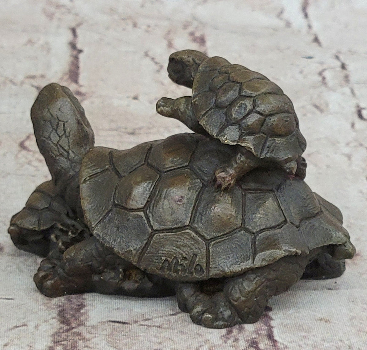 Handcrafted bronze sculpture SALE Collectible Tortoise Turtle Snapping Vienna