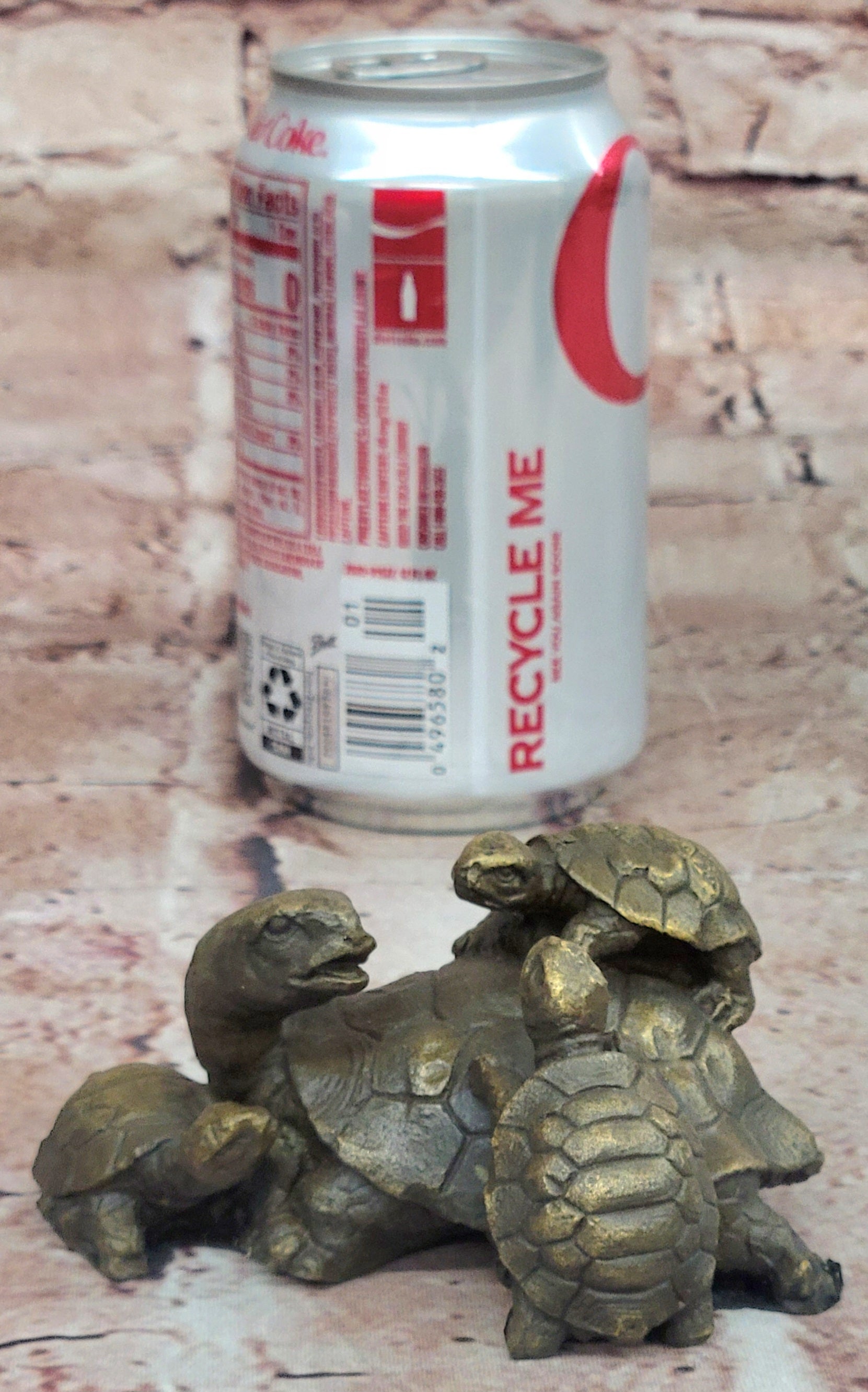 Handcrafted Vienna Bronze Turtles Family Hot Cast Bronze Figurine Statue