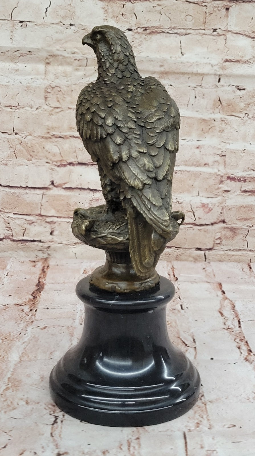 BRONZE Eagle Hawk Falcon Osprey Garden Park Zoo Statue Marble Base Figure Sale