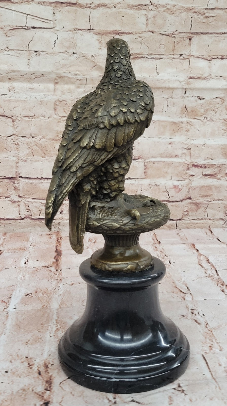 BRONZE Eagle Hawk Falcon Osprey Garden Park Zoo Statue Marble Base Figure Sale