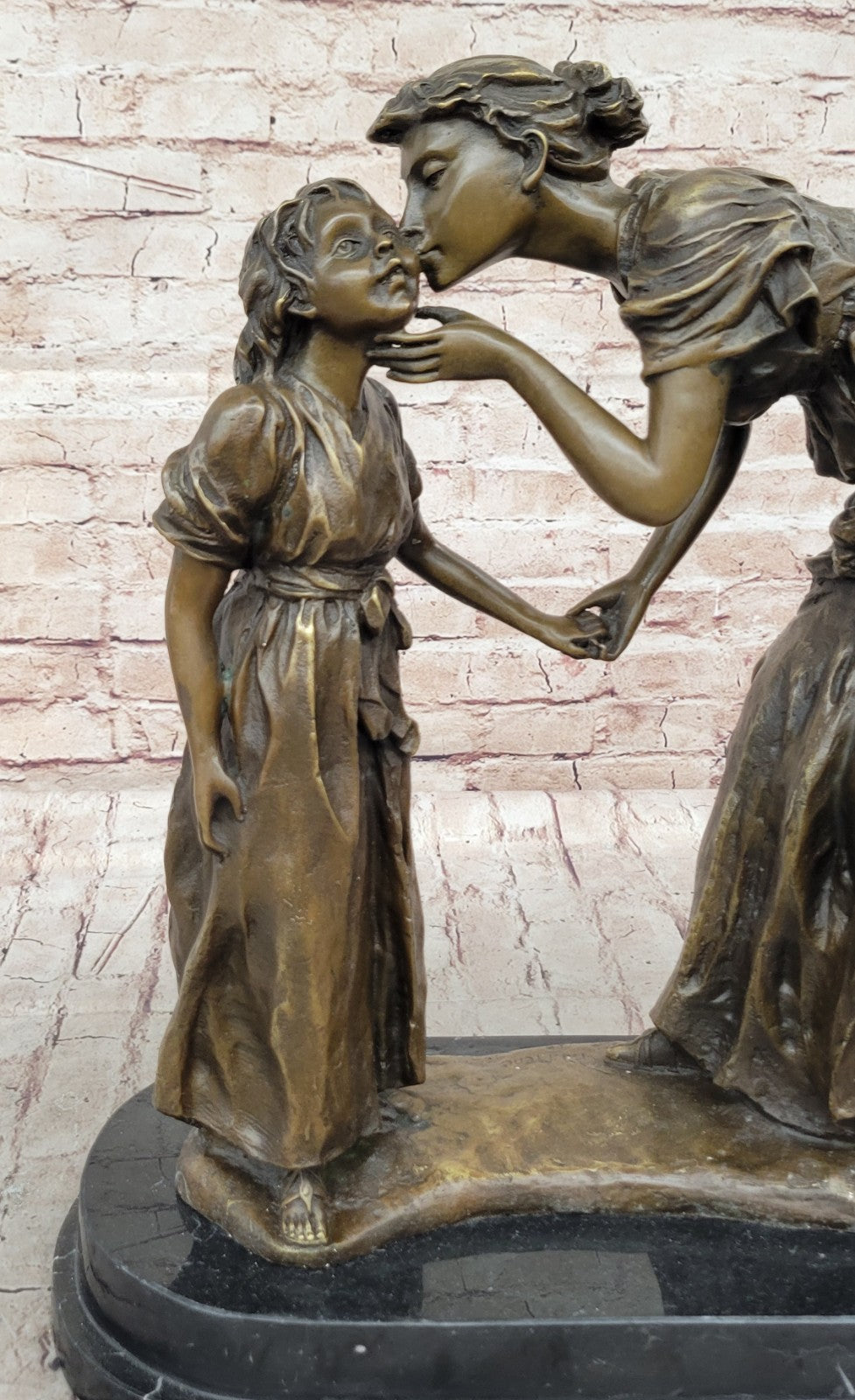 MENE "Mother and Child" ART BRONZE SCULPTURE SIGNED, Collector Decor Sale