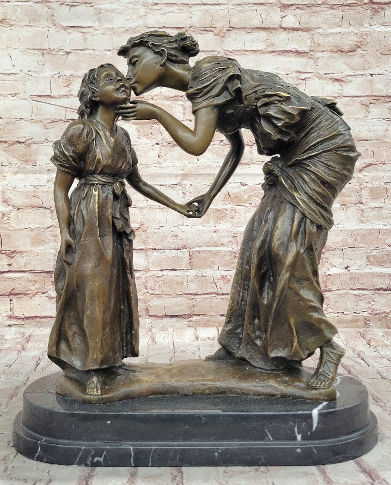 MENE "Mother and Child" ART BRONZE SCULPTURE SIGNED, Collector Decor Sale